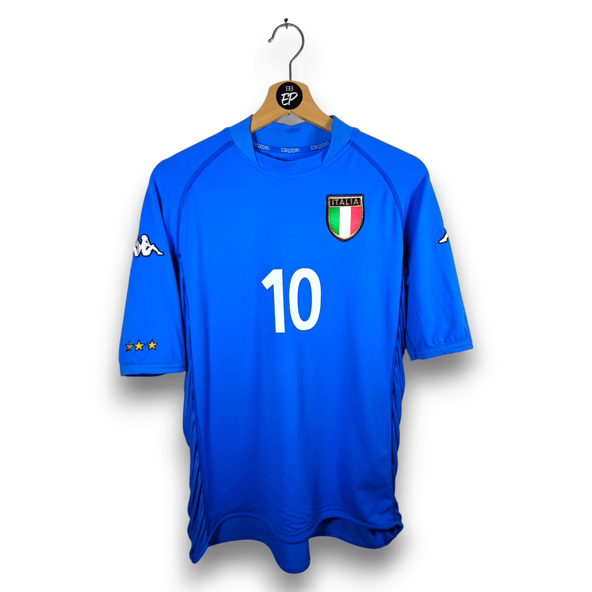 2002 Italy Home Shirt Totti 10 - 9/10 - (L slim) - Eternal Pitch