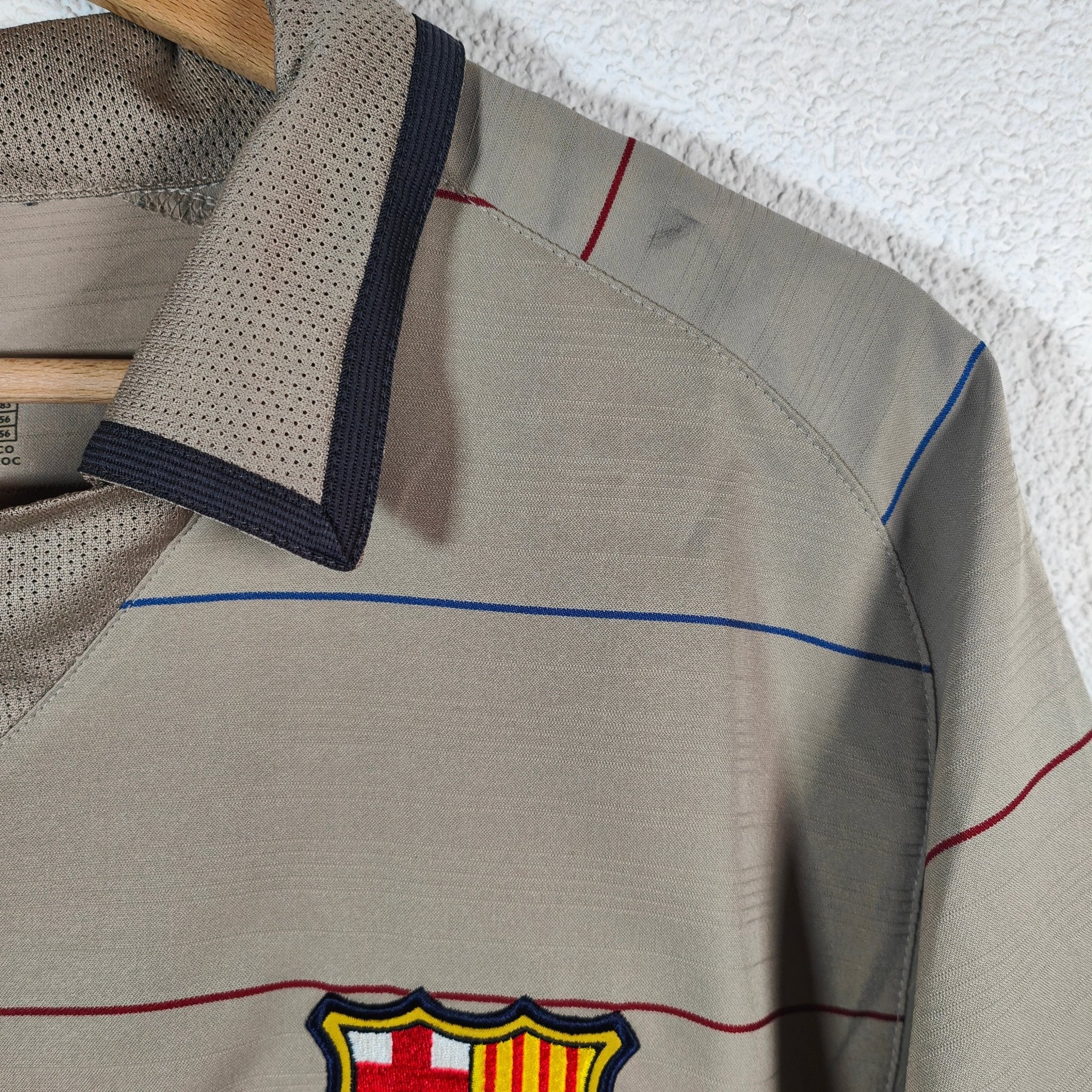 2003-04 FC Barcelona Away Shirt Ronaldinho #10 - 8/10 - (L