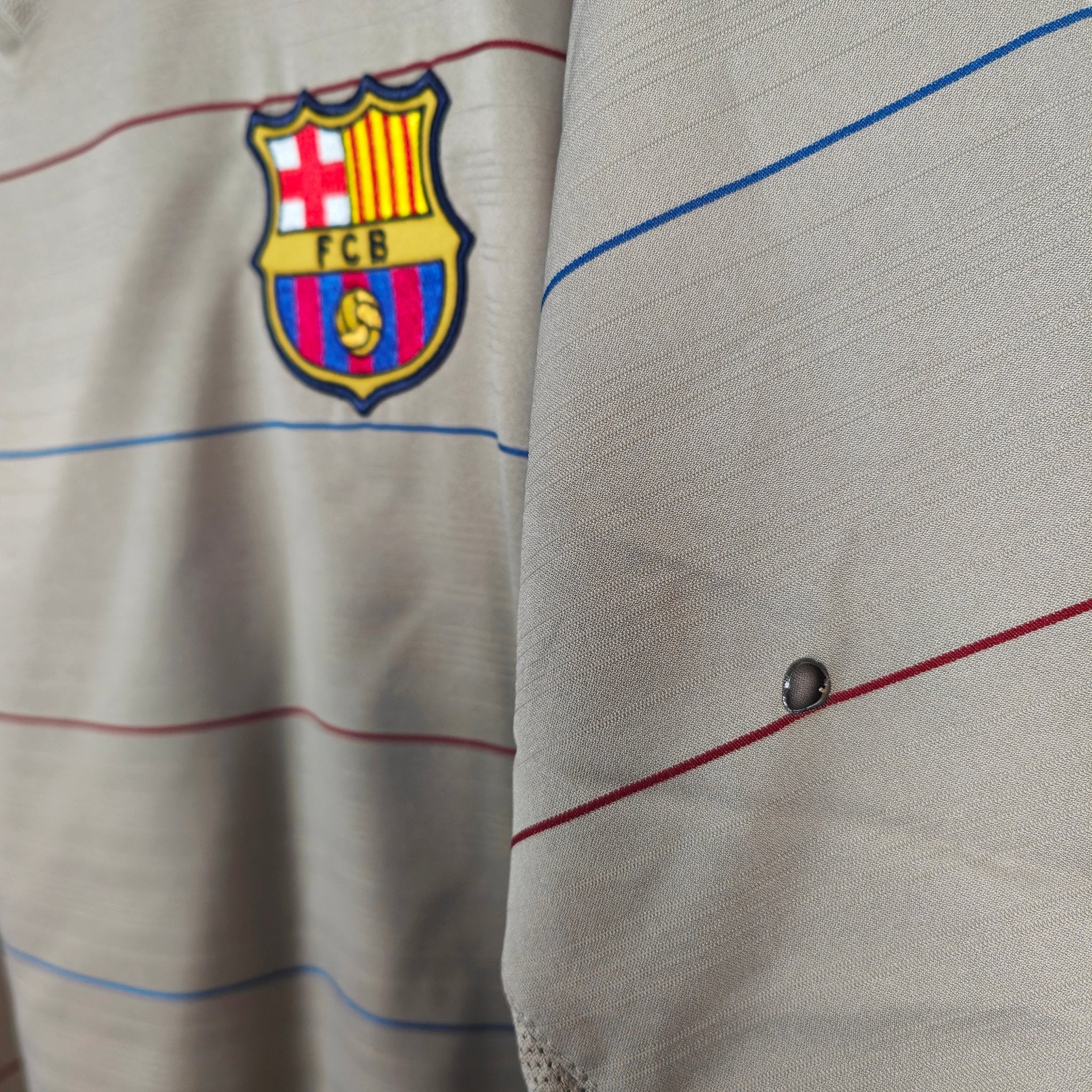 2003-04 FC Barcelona Away Shirt Ronaldinho #10 - 8/10 - (L