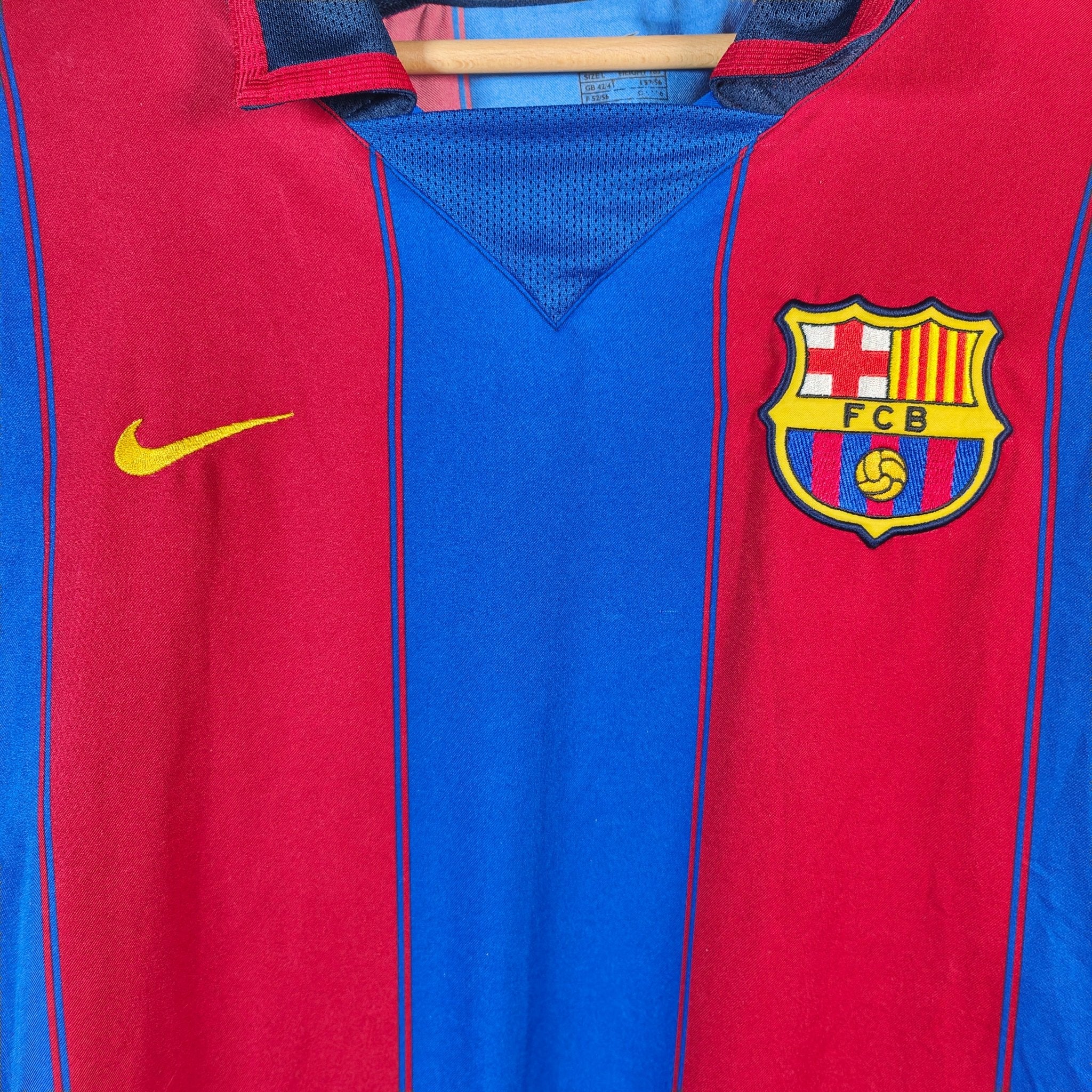 2003-04 FC Barcelona Home Shirt Ronaldinho #10 - 9/10 - (L