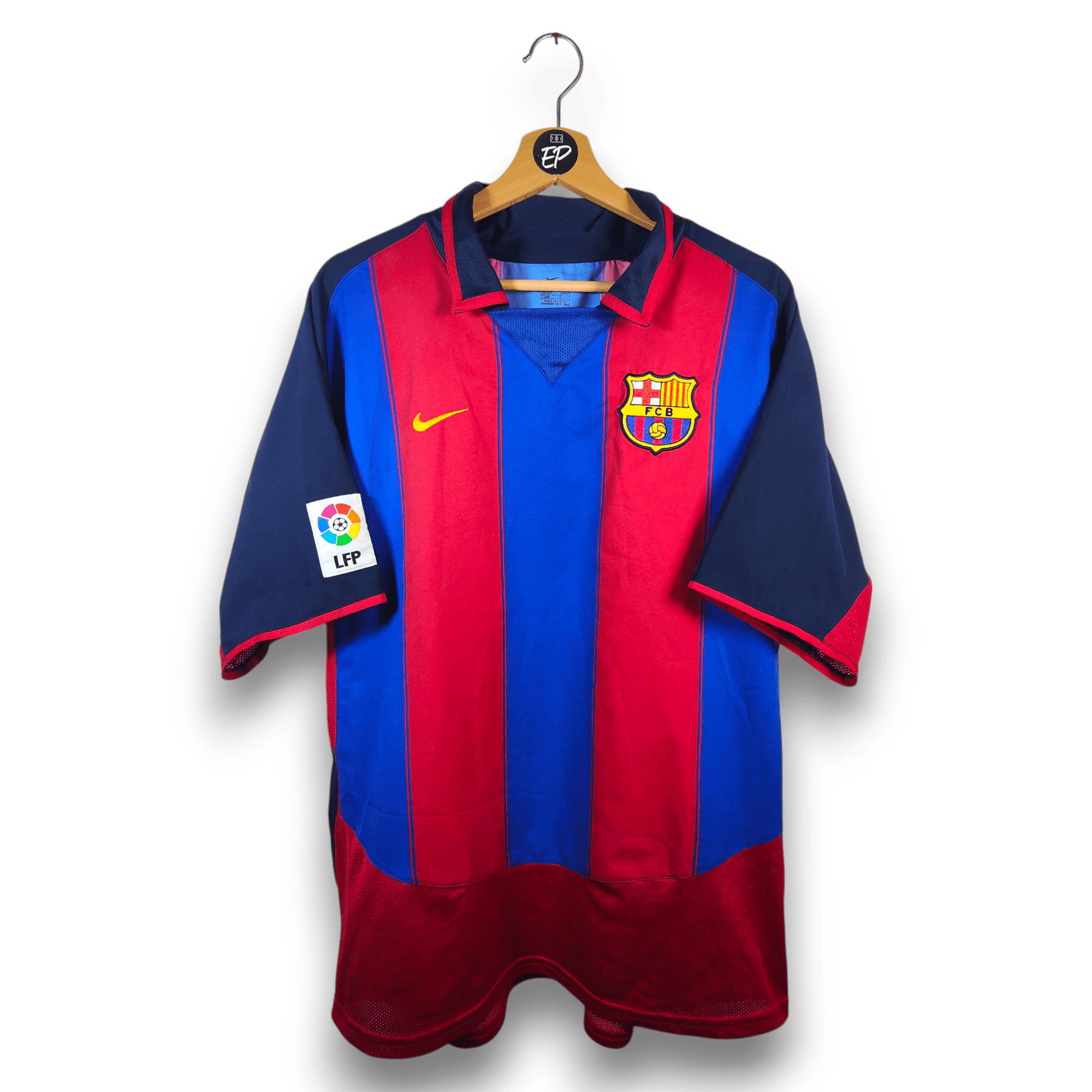 2003 - 04 FC Barcelona Home Shirt Ronaldinho 10 - 9/10 - (L) - Eternal Pitch