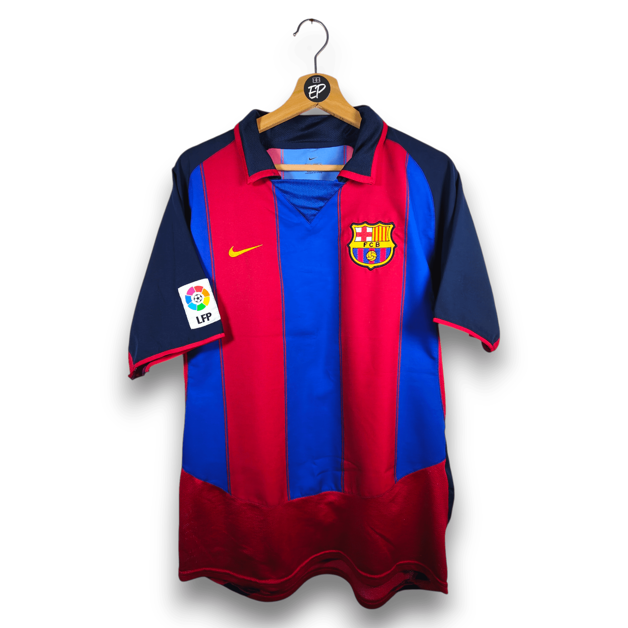 2003 - 04 FC Barcelona Home Shirt Ronaldinho 10 - 9/10 - (M) - Eternal Pitch