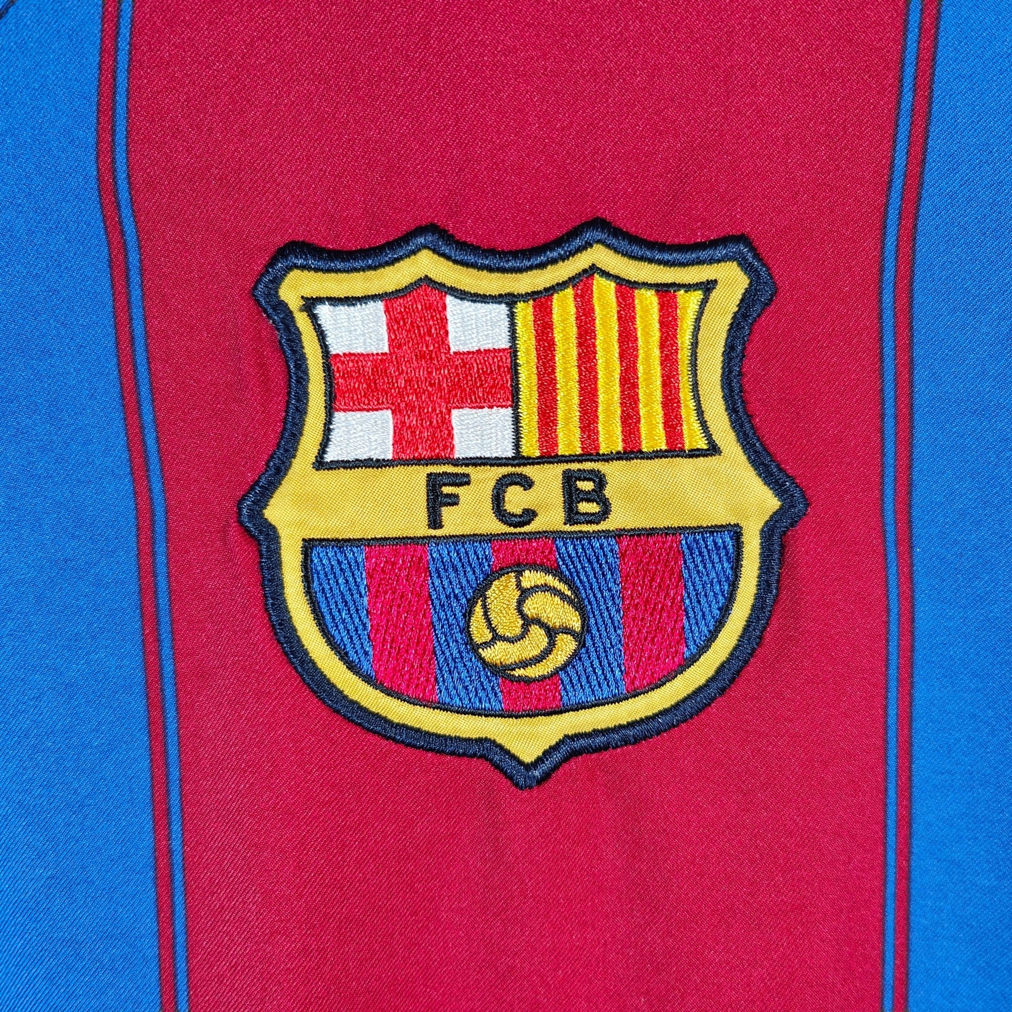 2003 - 04 FC Barcelona Home Shirt Ronaldinho 10 - 9.5/10 - (L) - Eternal Pitch