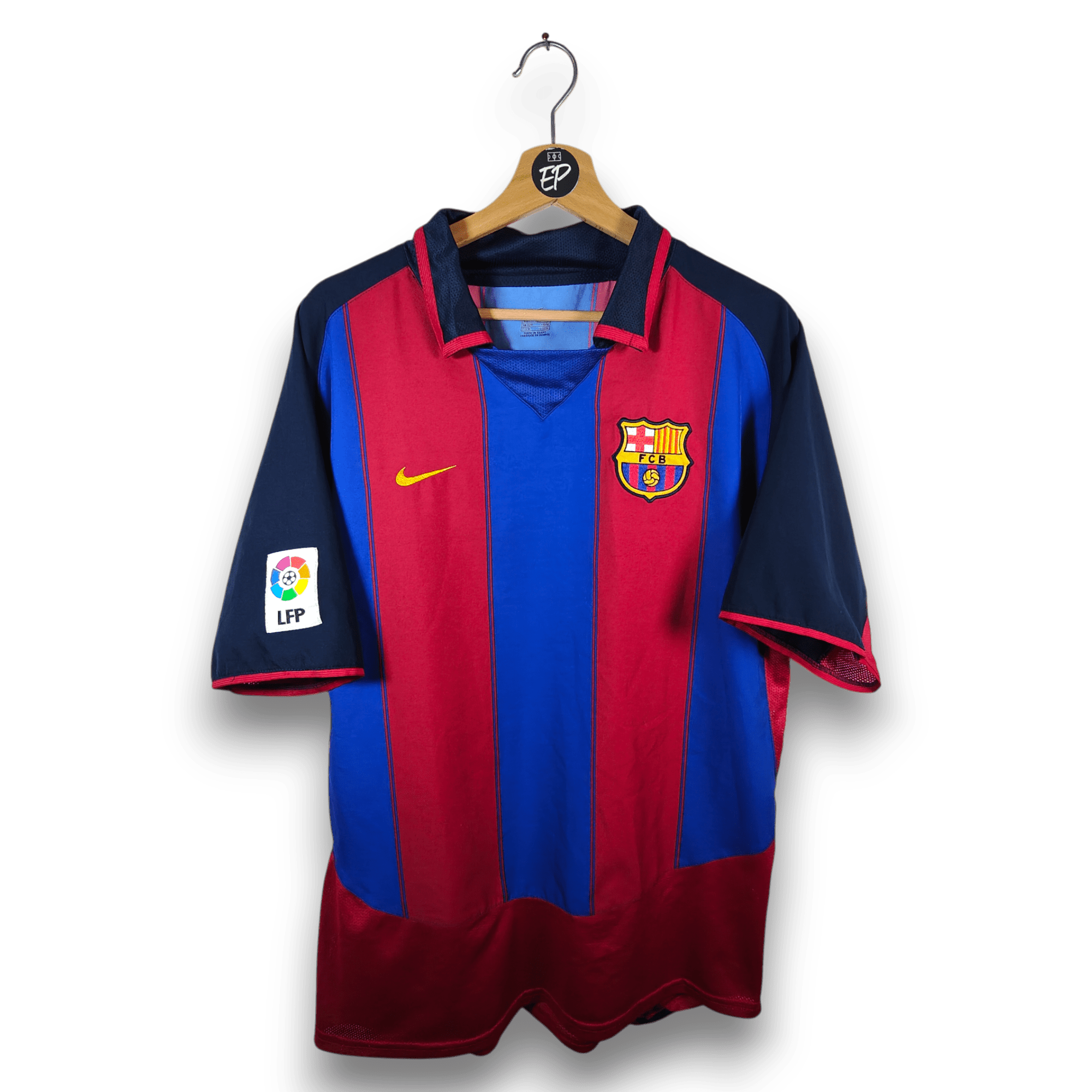 2003 - 04 FC Barcelona Home Shirt Ronaldinho 10 - 9.5/10 - (L) - Eternal Pitch