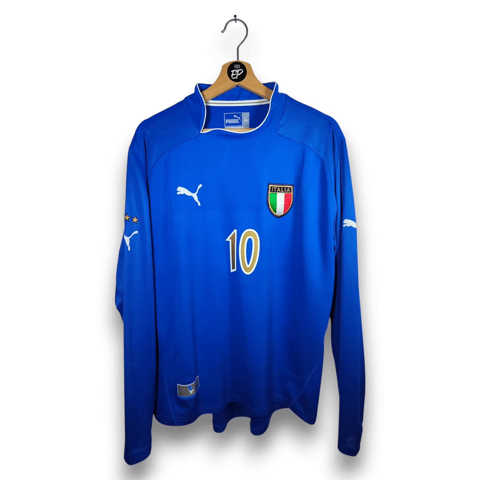 2003 - 04 Italy Player Version Home Shirt Totti LS 10 - 9/10 - (XL) - Eternal Pitch