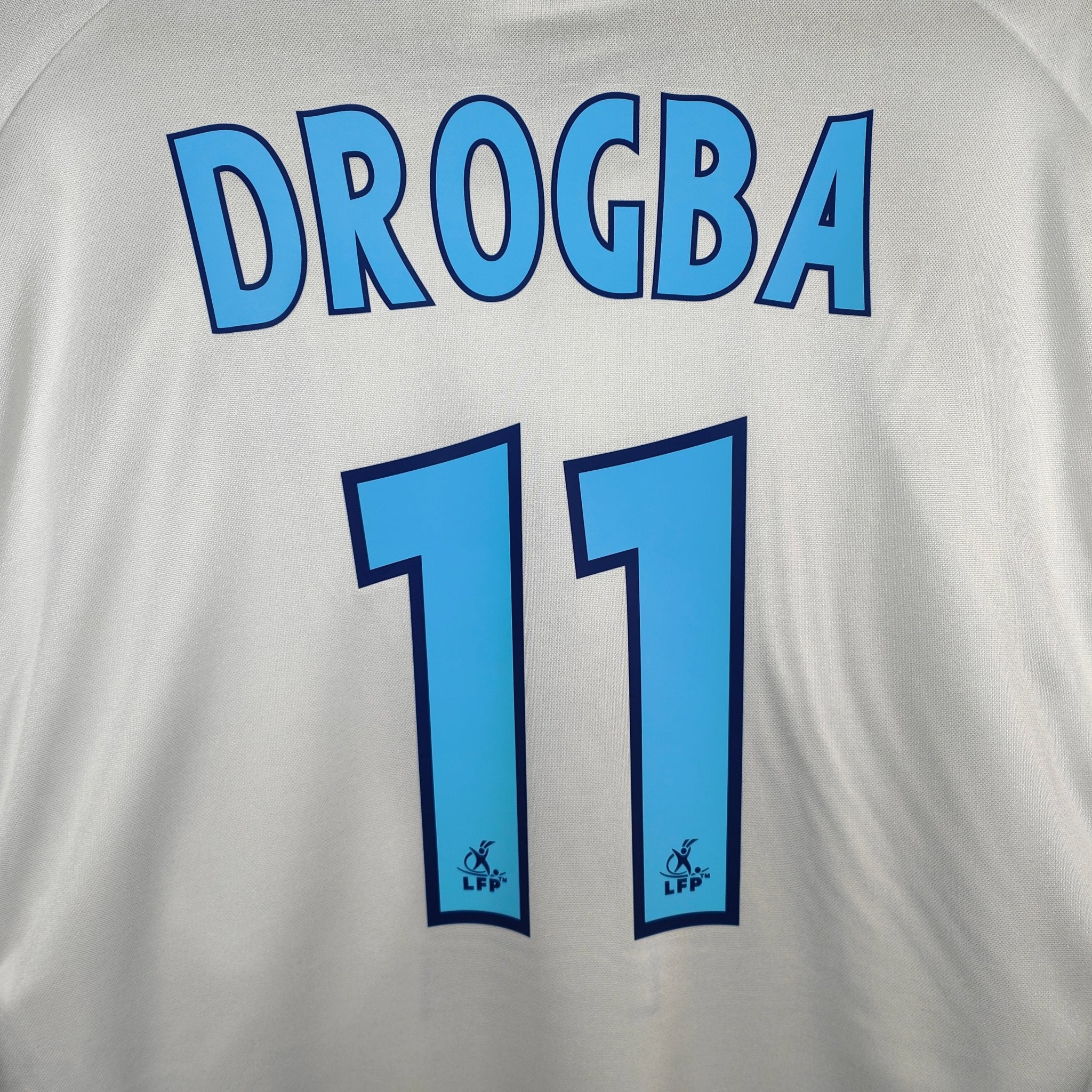 2003-04 Olympique Marseille Home Shirt Drogba #11 - 9/10 - (XL