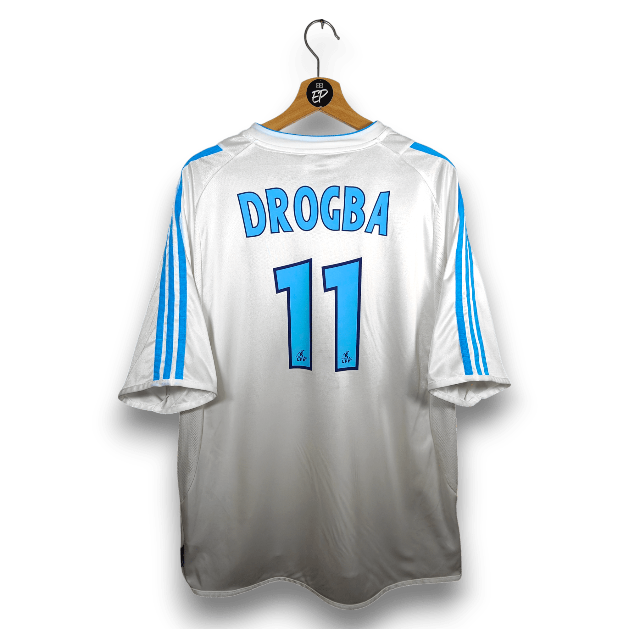2003 - 04 Olympique Marseille Home Shirt Drogba 11 - 9/10 - (XL) - Eternal Pitch
