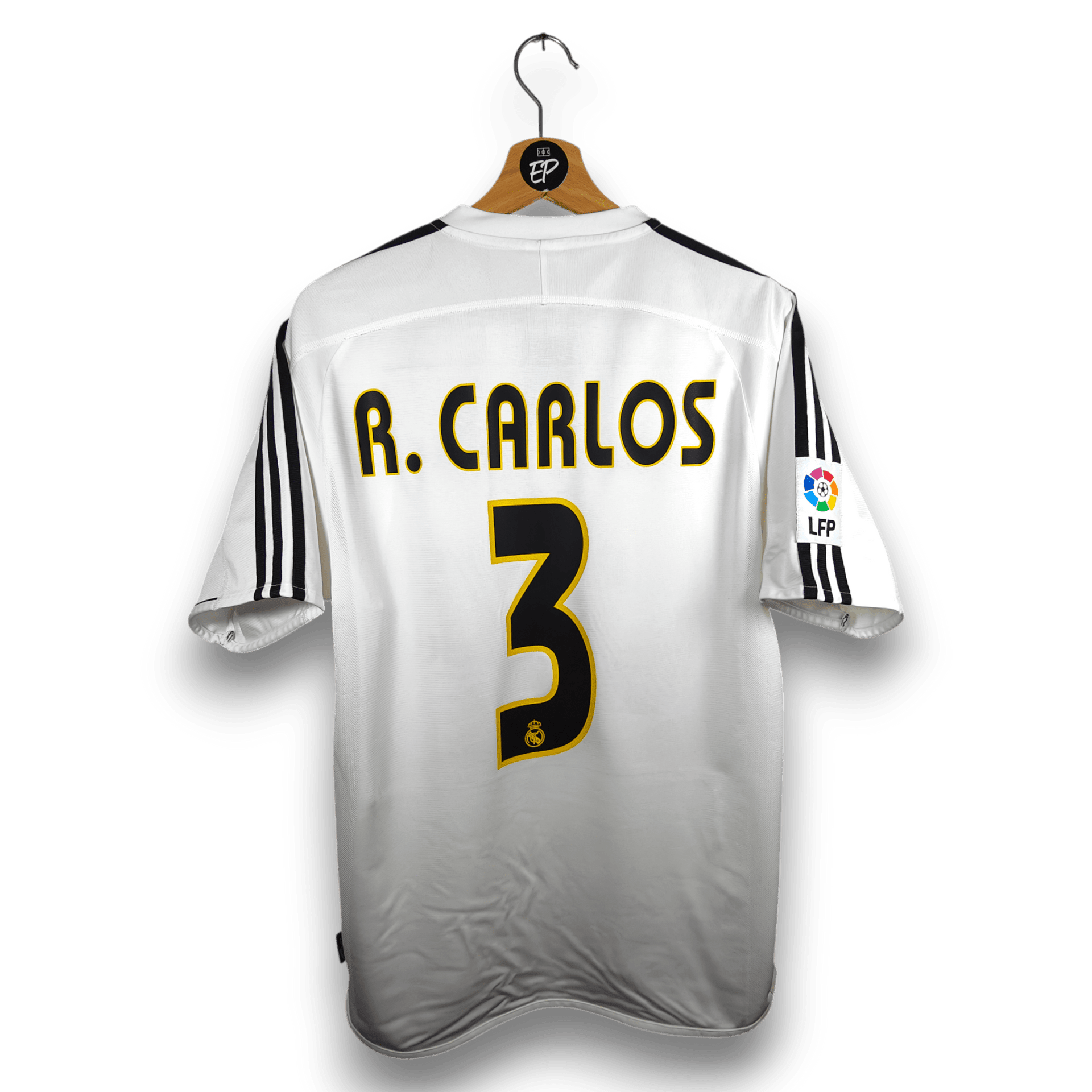 Real Madrid R. Carlos シャツ 3番 黒 2003-04 Real Madrid Home Shirt