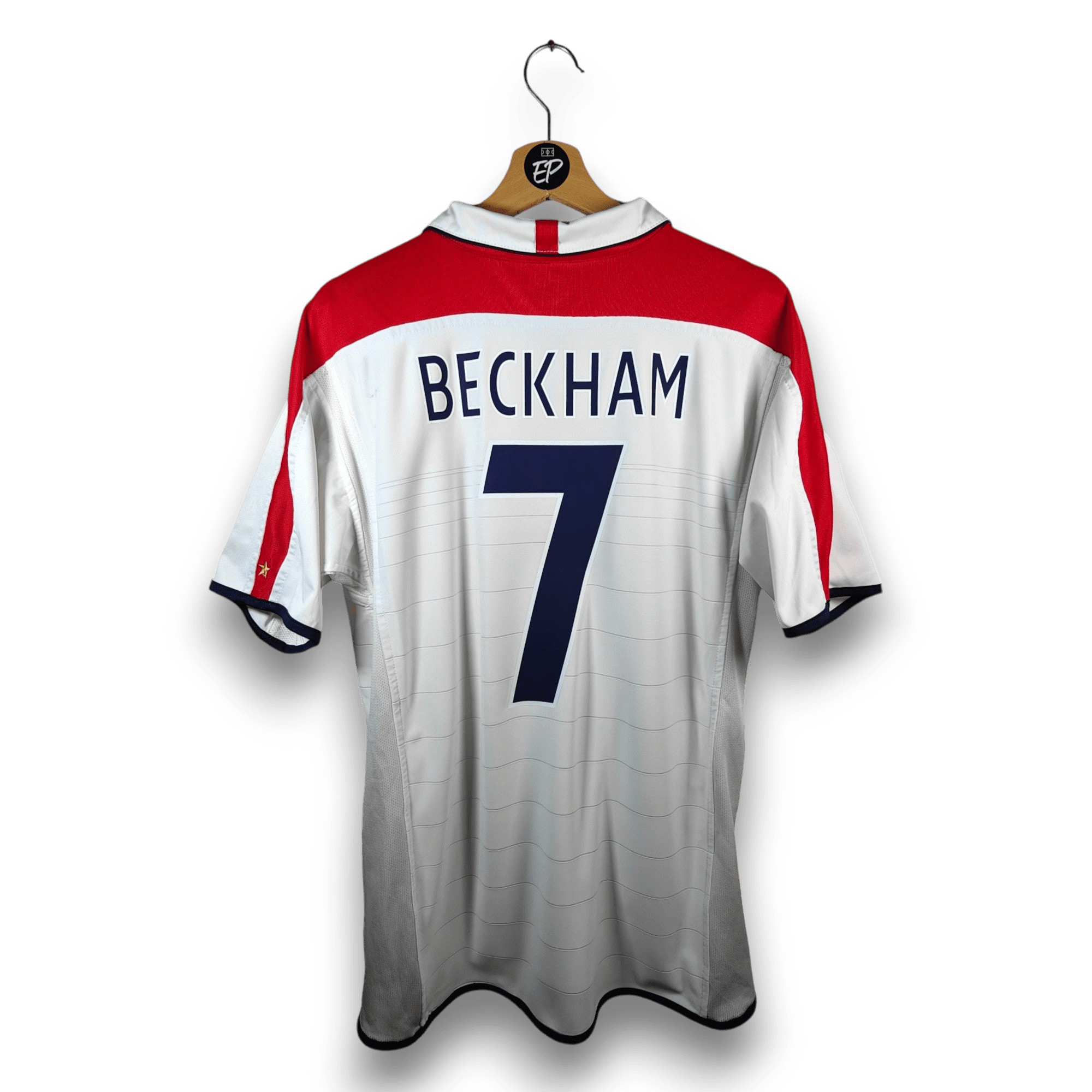 2003 - 05 England Home Shirt Beckham 7 - 8.5/10 - (M) - Eternal Pitch