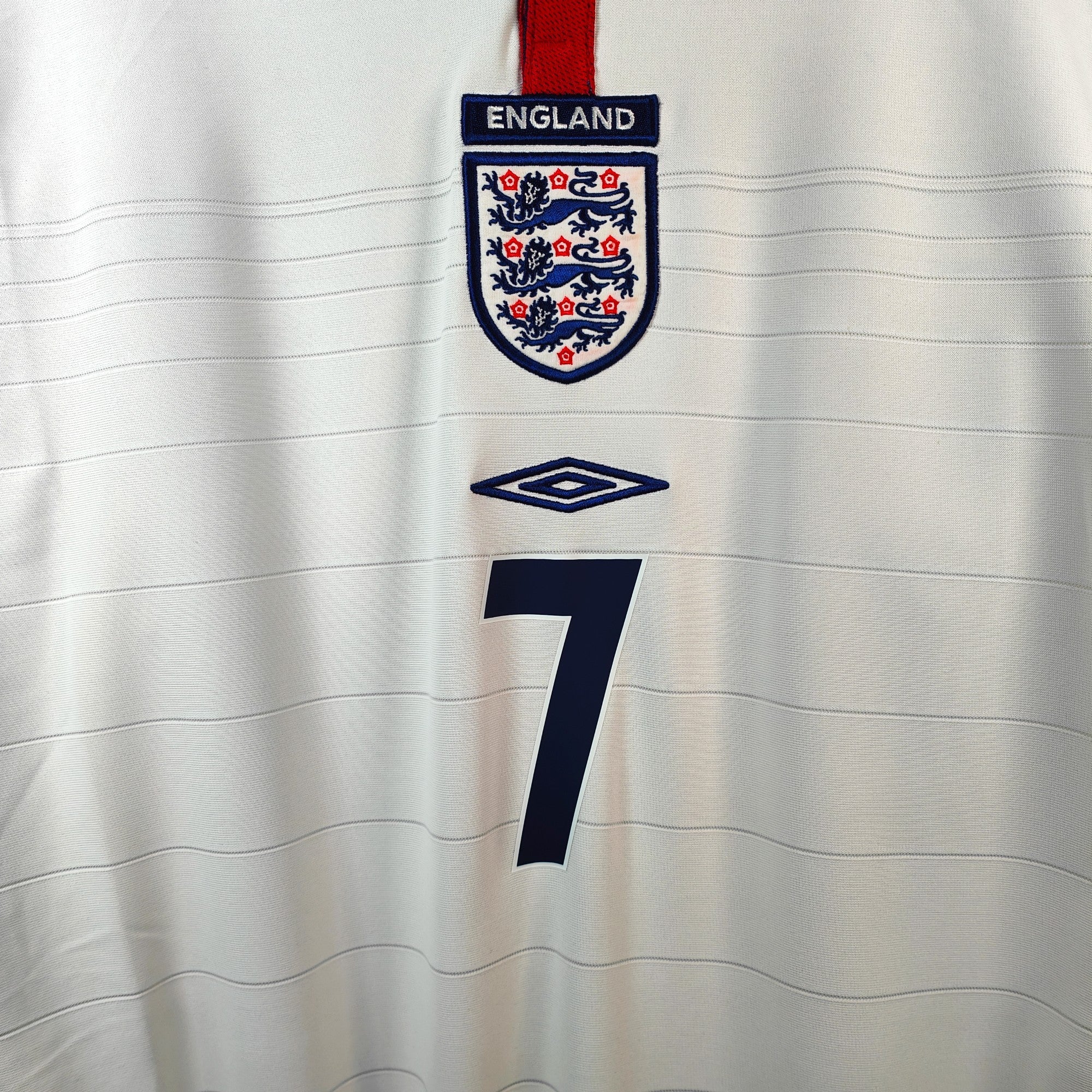2003 - 05 England Home Shirt Beckham 7 - 8.5/10 - (M) - Eternal Pitch