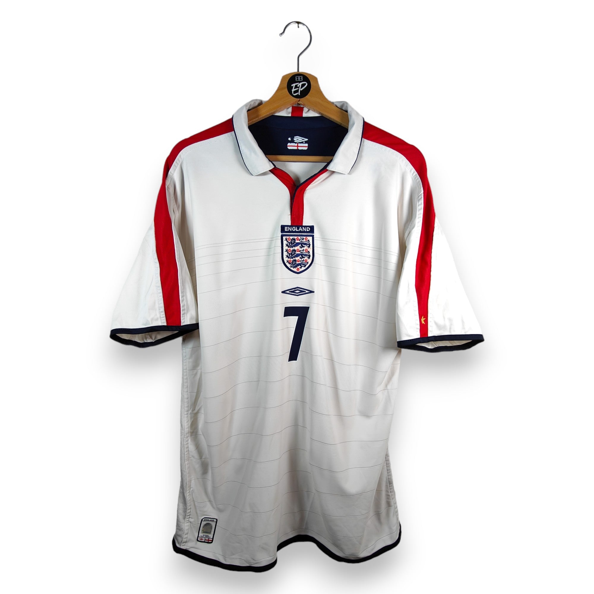 2003 - 05 England Home Shirt Beckham 7 (L) - Eternal Pitch