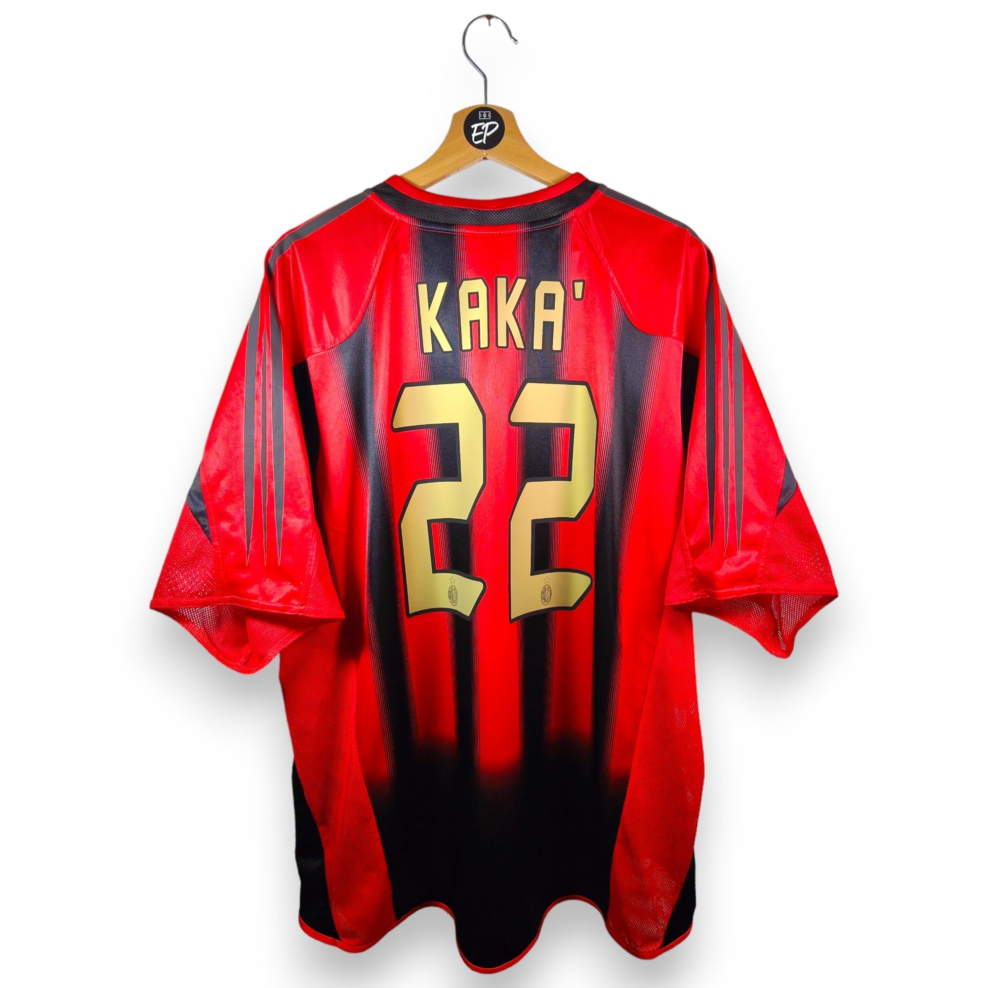 2004 - 05 AC Milan Home Shirt Kaka 22 (XL) - Eternal Pitch