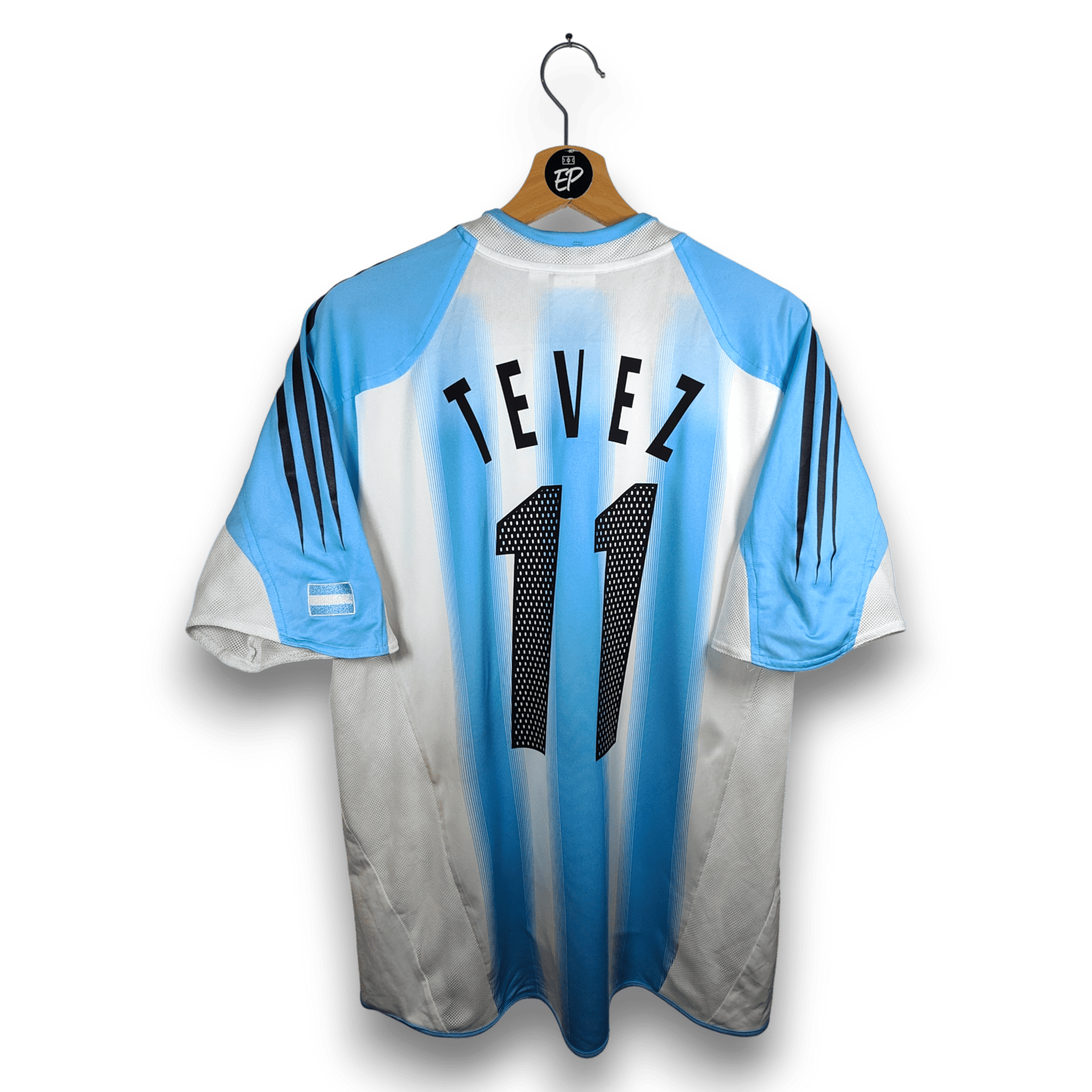 2004 - 05 Argentina Home Shirt Tevez 11 - 9/10 - (L) - Eternal Pitch