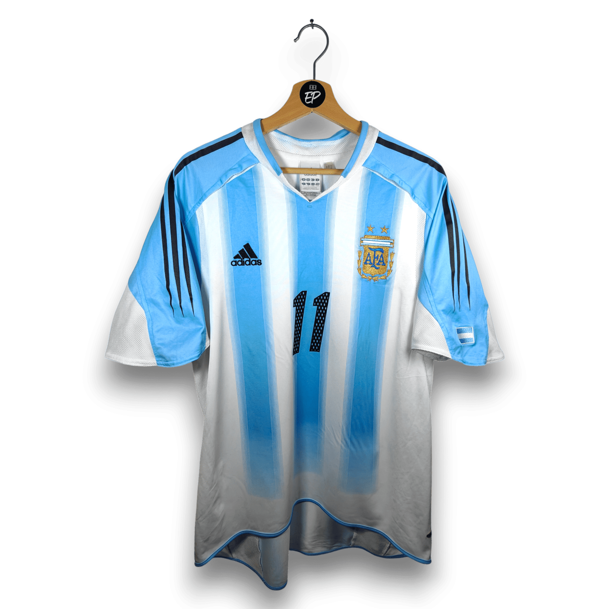 2004 - 05 Argentina Home Shirt Tevez 11 - 9/10 - (L) - Eternal Pitch
