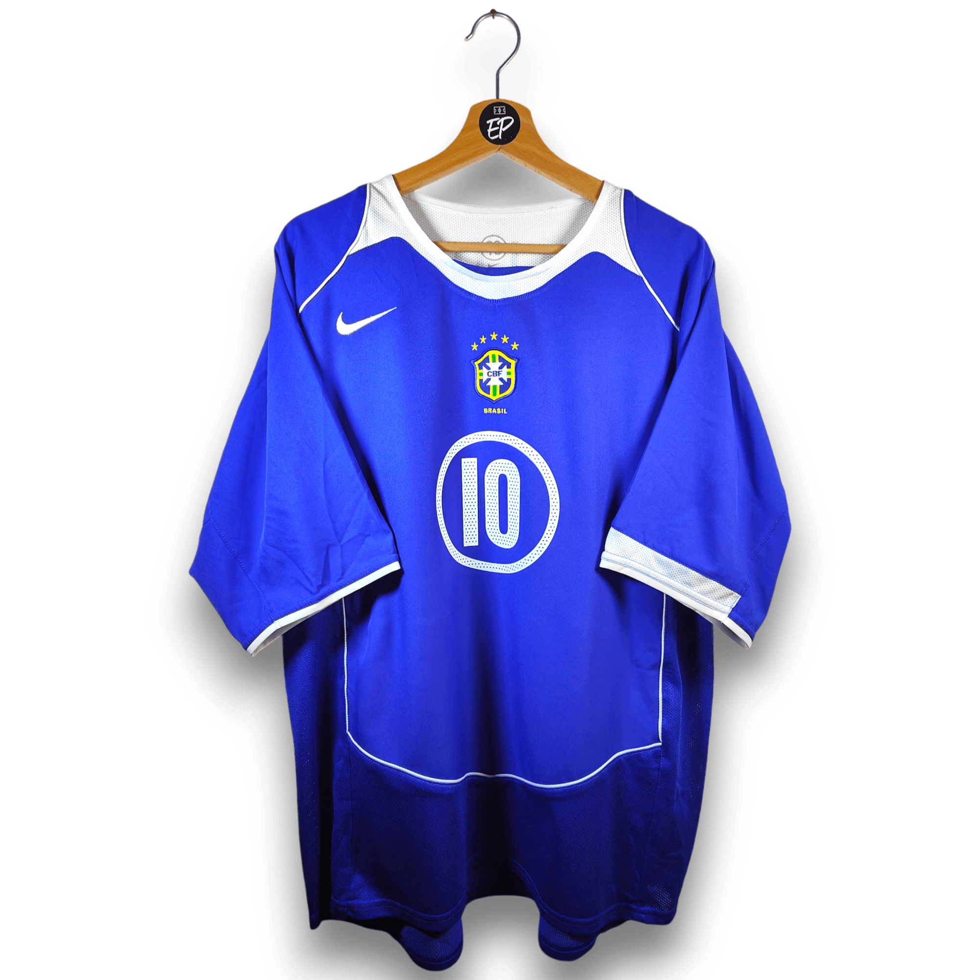 2004 - 05 Brazil Away Shirt Ronaldinho 10 (XL) - Eternal Pitch