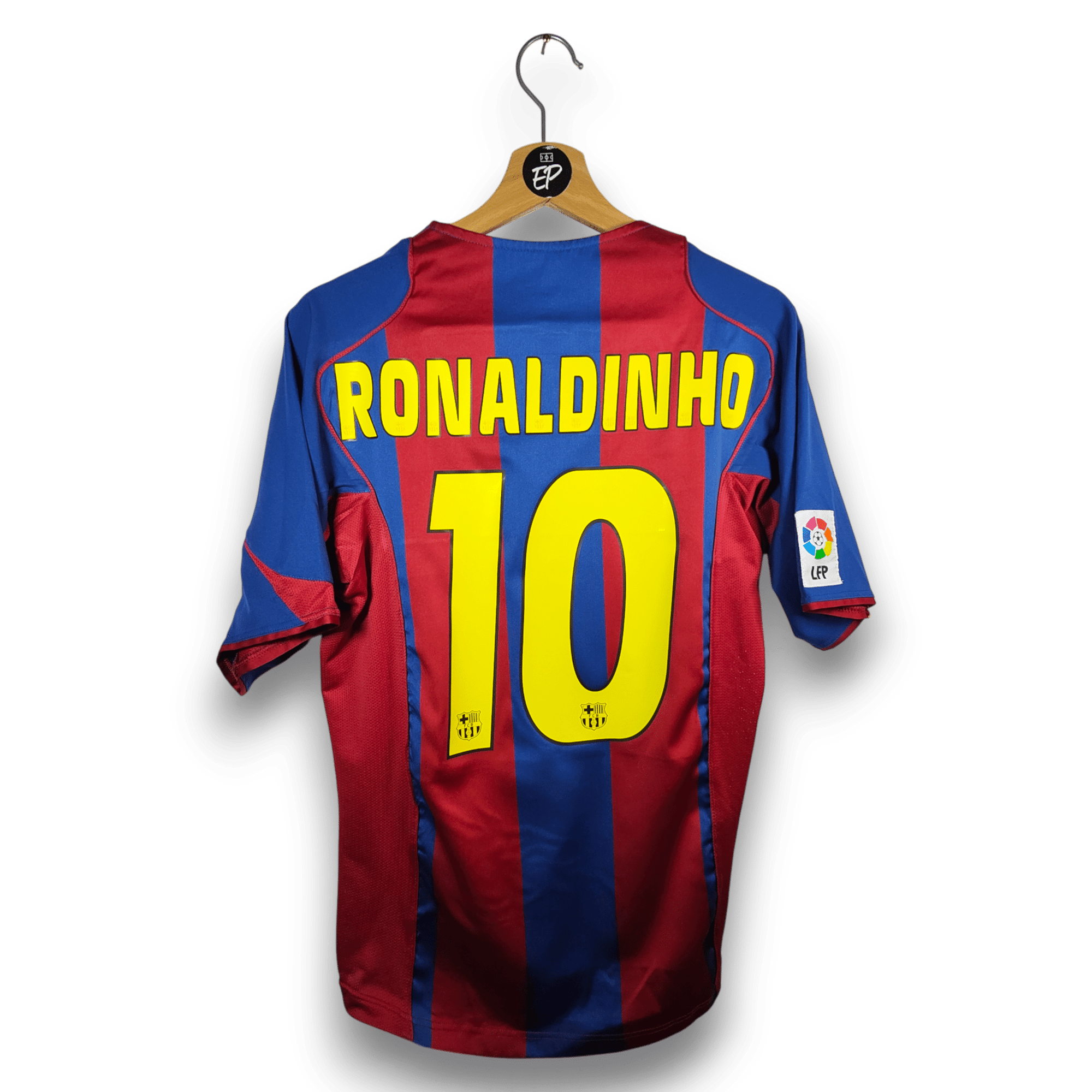 2004 - 05 FC Barcelona Home Shirt Ronaldinho 10 - 9/10 - (S) - Eternal Pitch