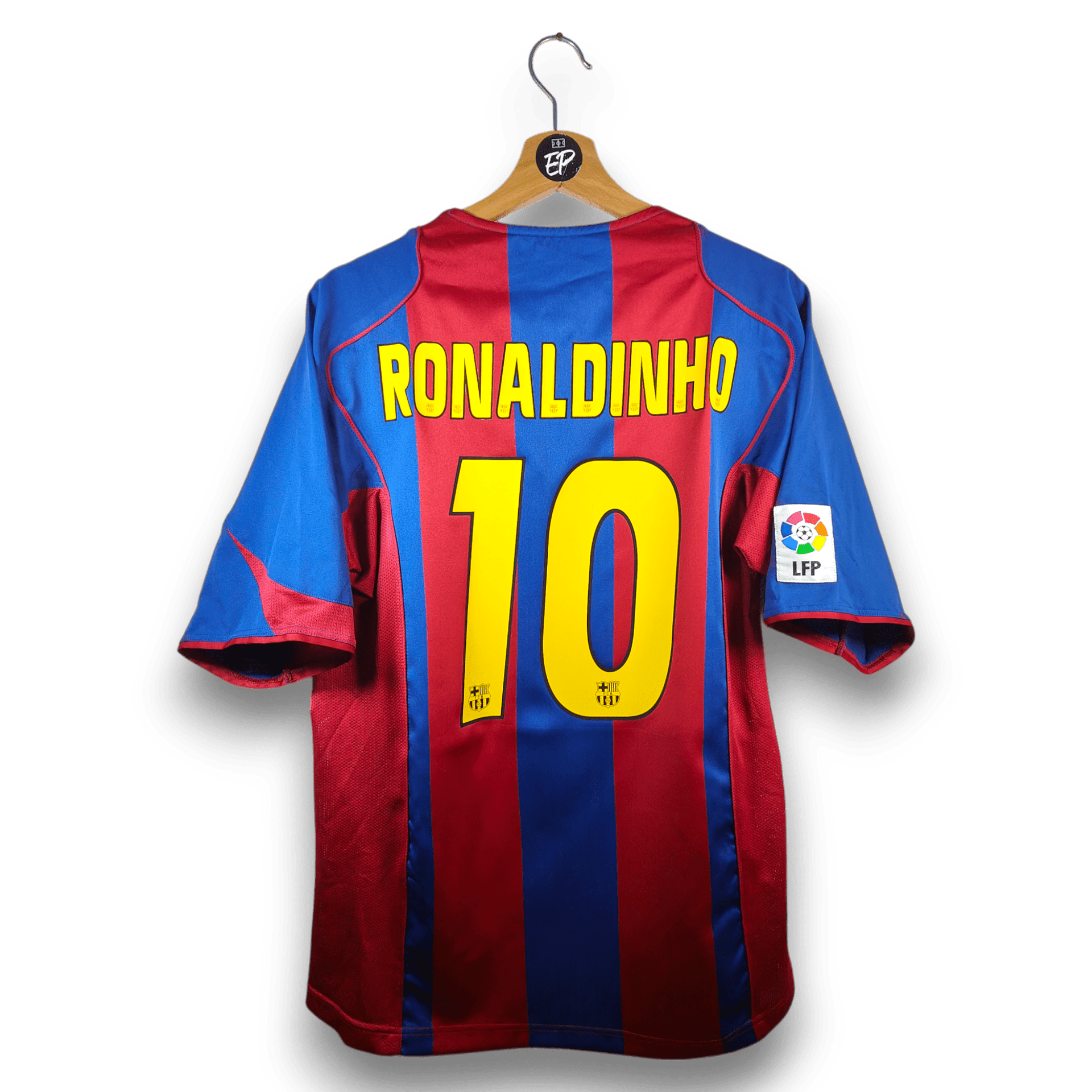 FCバルセロナ RONALDINHO 10 2004-2005ホームユニフォーム 2004-05-fc-barcelona-home-
