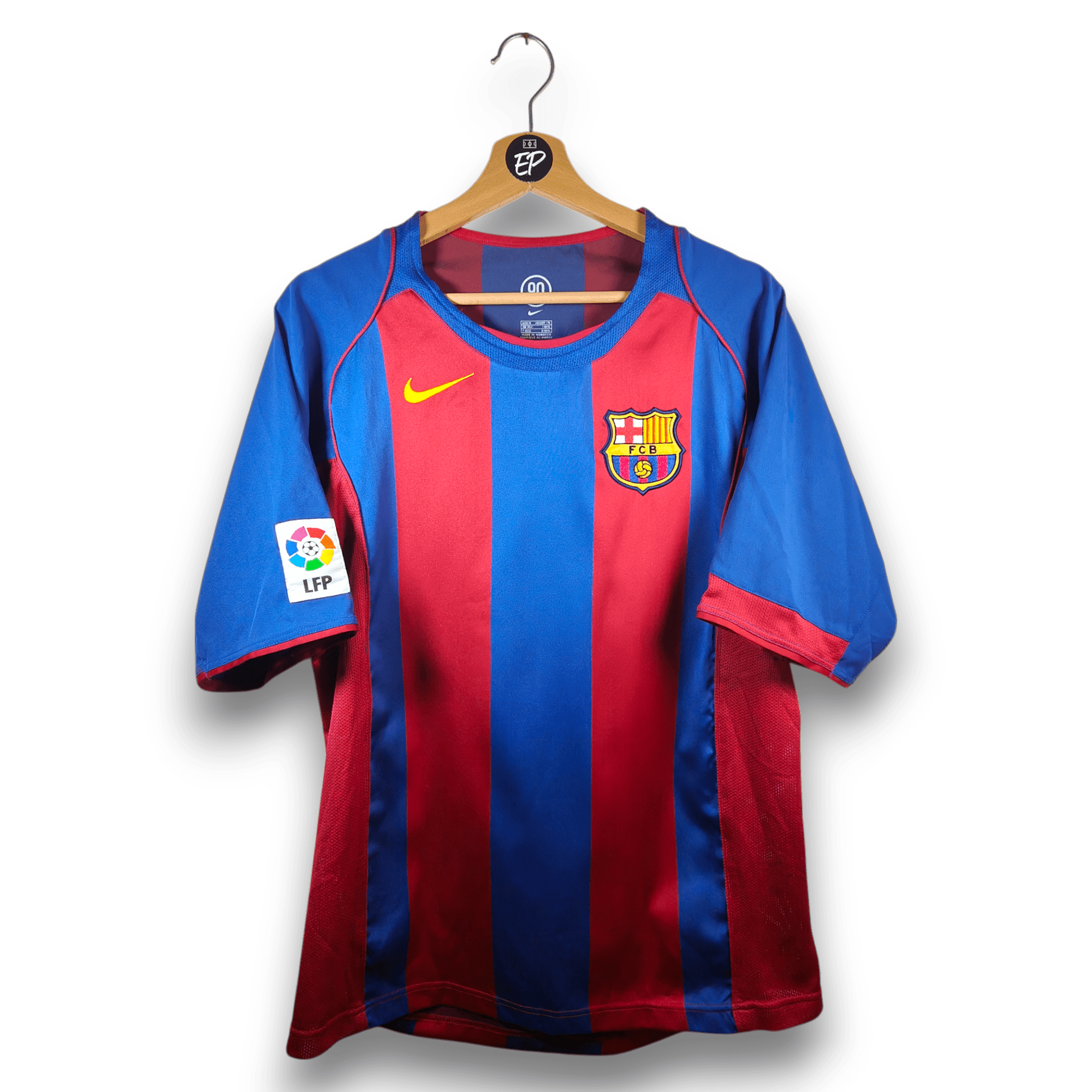 2004 - 05 FC Barcelona Home Shirt Ronaldinho 10 - 9.5/10 - (M) - Eternal Pitch