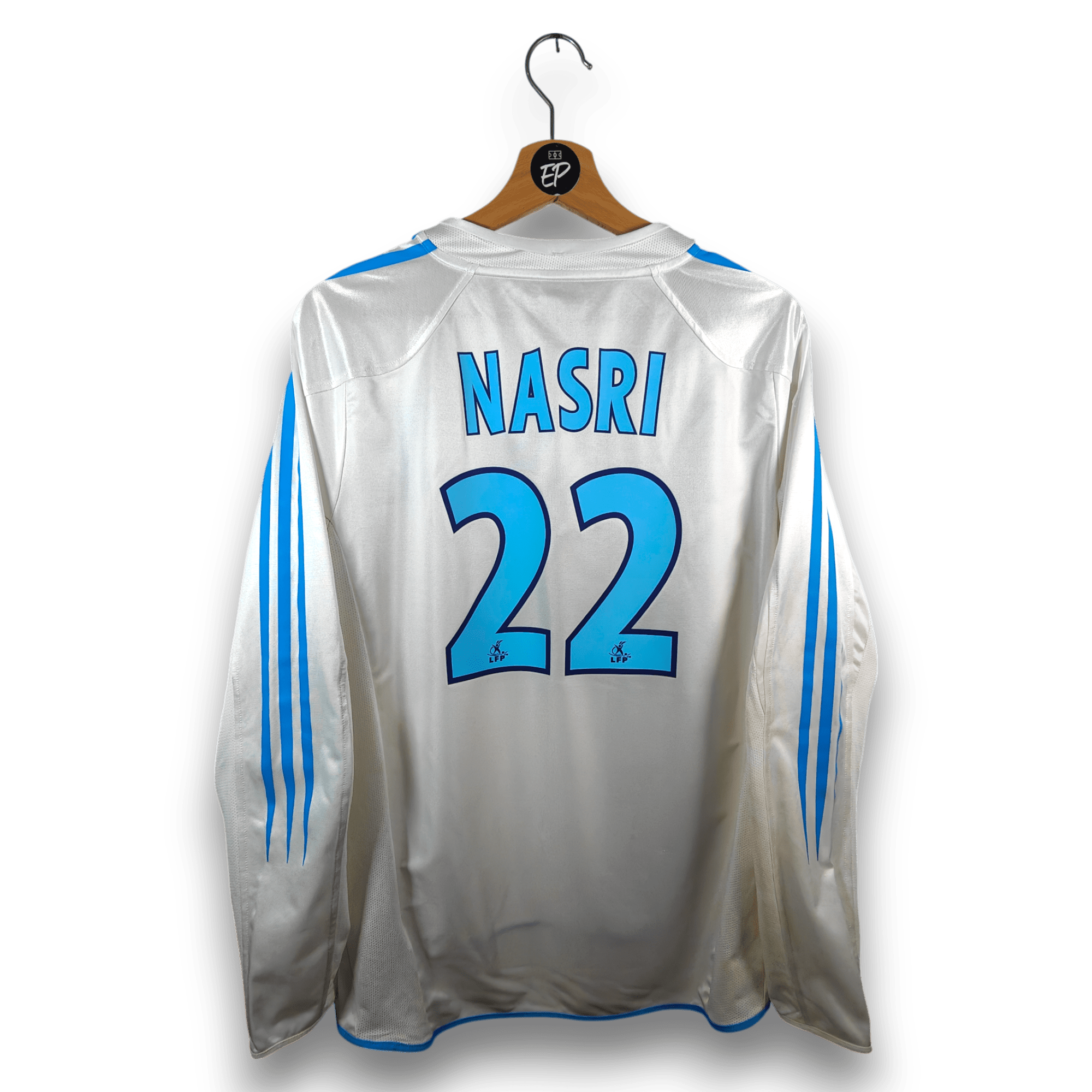 2004 - 05 Olympique Marseille Home LS Shirt Nasri 22 - 9/10 - (M) - Eternal Pitch