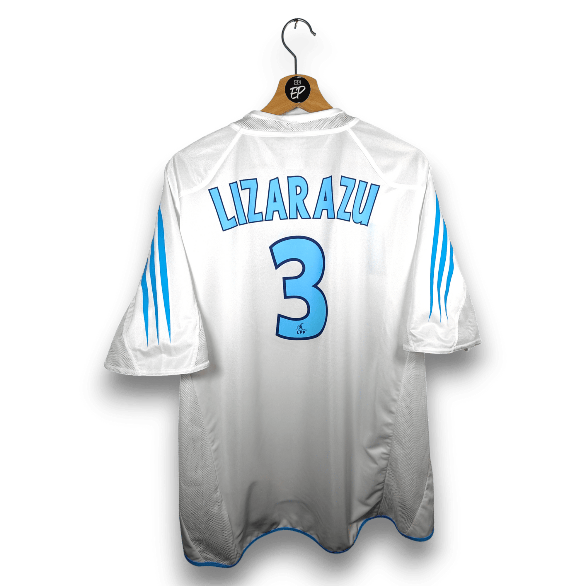 2004 - 05 Olympique Marseille Home Shirt Lizarazu 3 - 9.5/10 - (XL) - Eternal Pitch