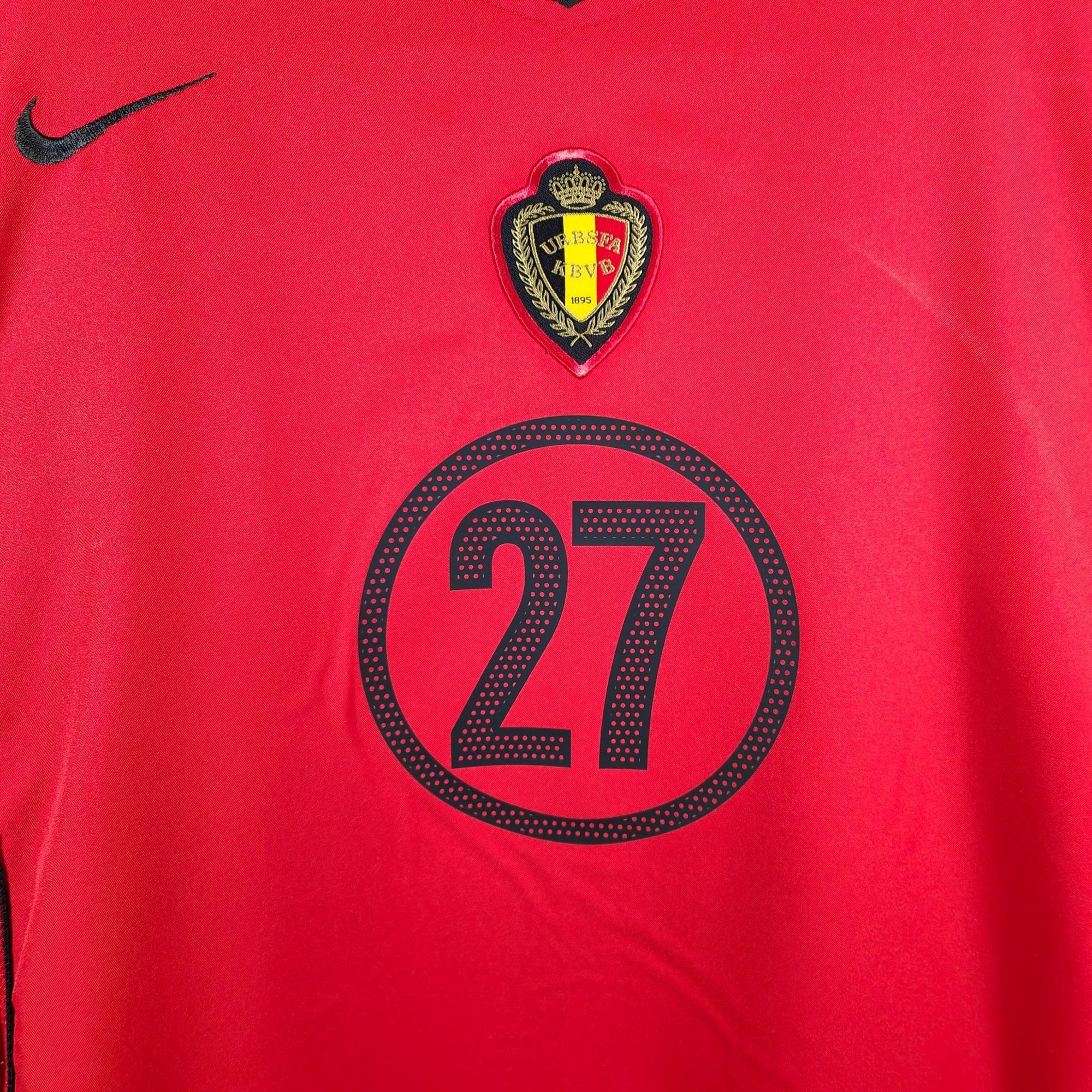 2004 - 06 Belgium Home Shirt Kompany 27 - 9/10 - (XL) - Eternal Pitch
