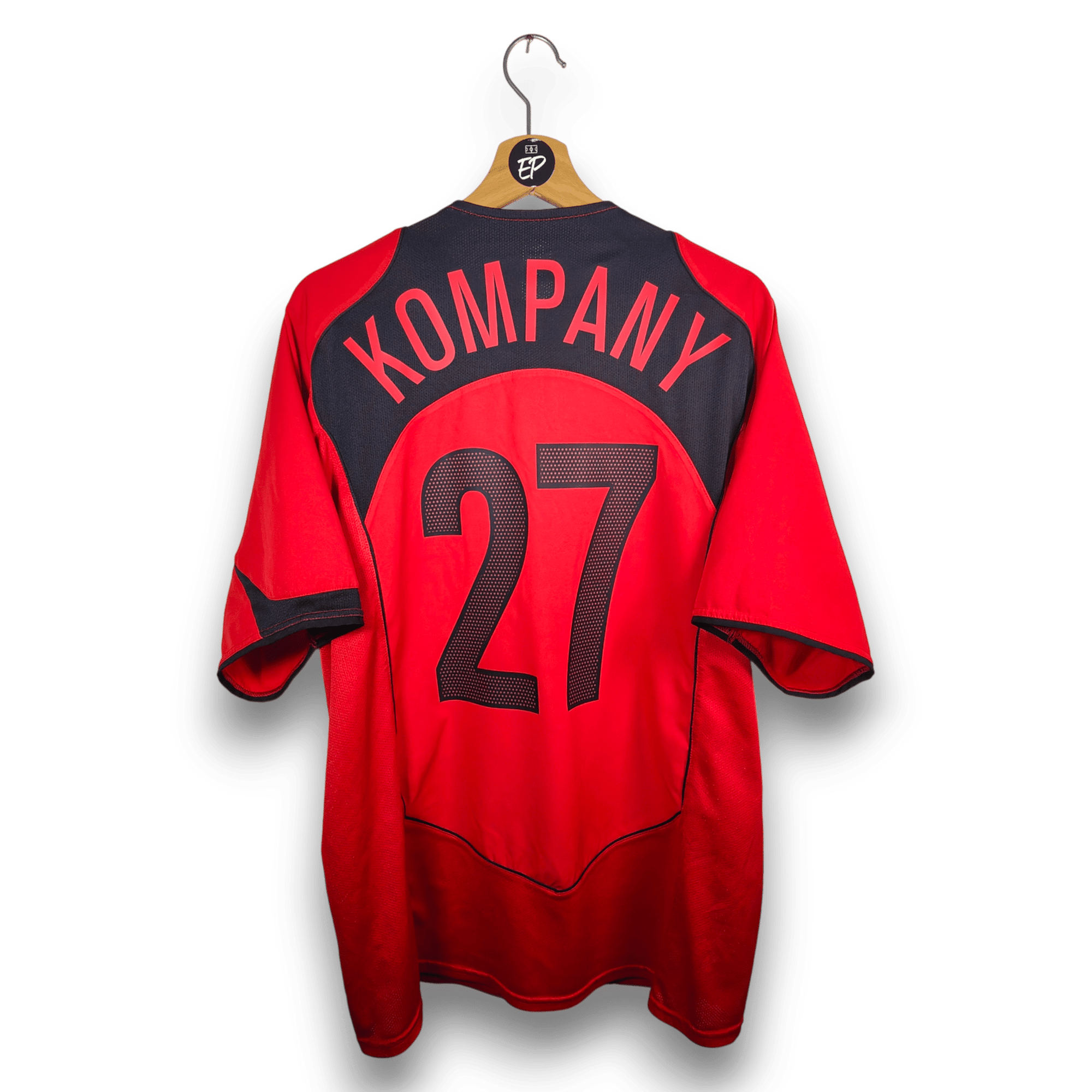 2004 - 06 Belgium Home Shirt Kompany 27 - 9/10 - (XL) - Eternal Pitch