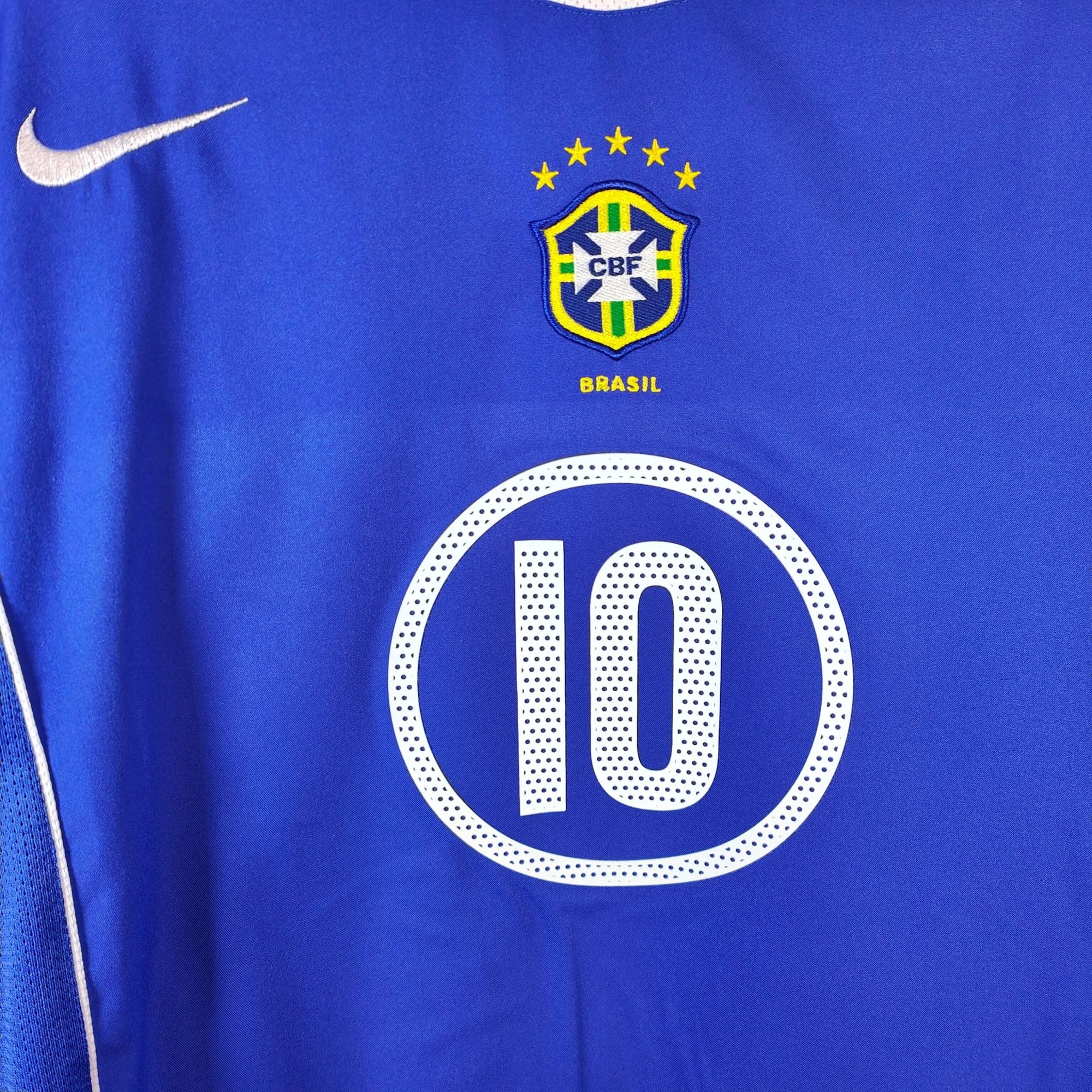 2004 - 06 Brazil Away Shirt Ronaldinho 10 - 8/10 - (L) - Eternal Pitch