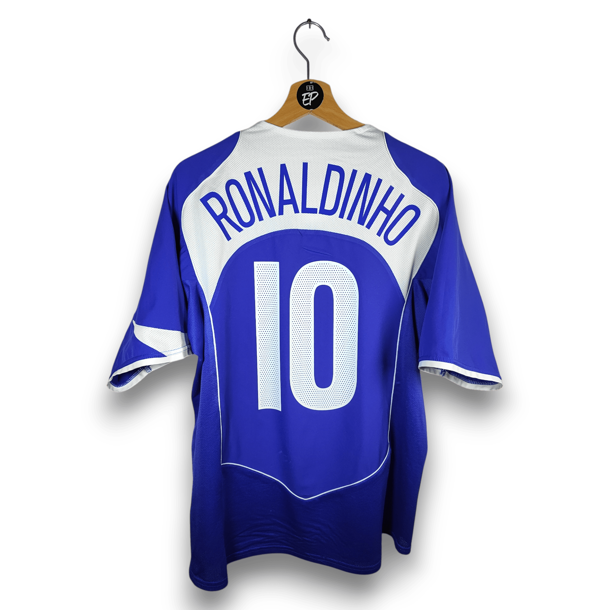2004 - 06 Brazil Away Shirt Ronaldinho 10 - 8/10 - (L) - Eternal Pitch