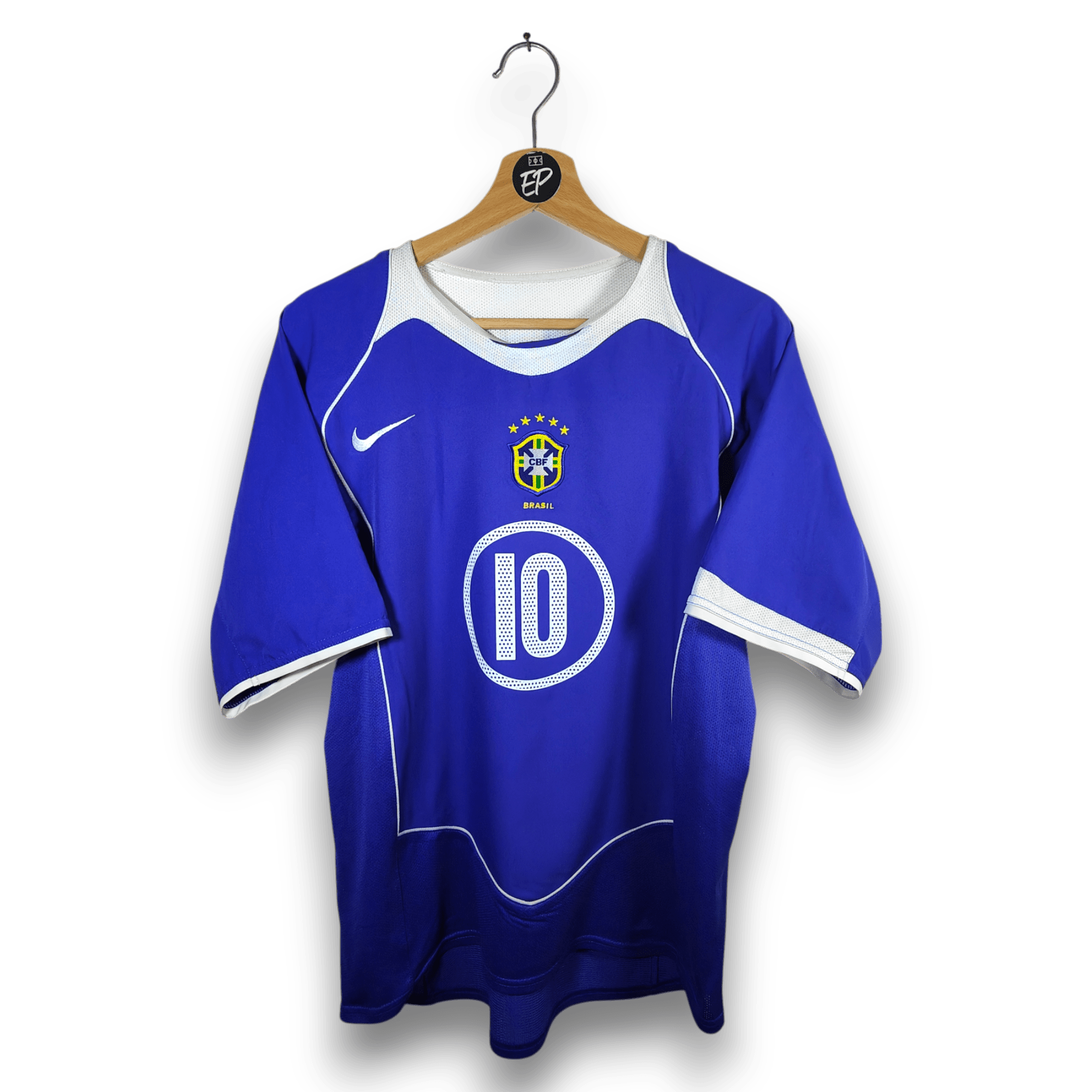 2004 - 06 Brazil Away Shirt Ronaldinho 10 - 8.5/10 - (M) - Eternal Pitch