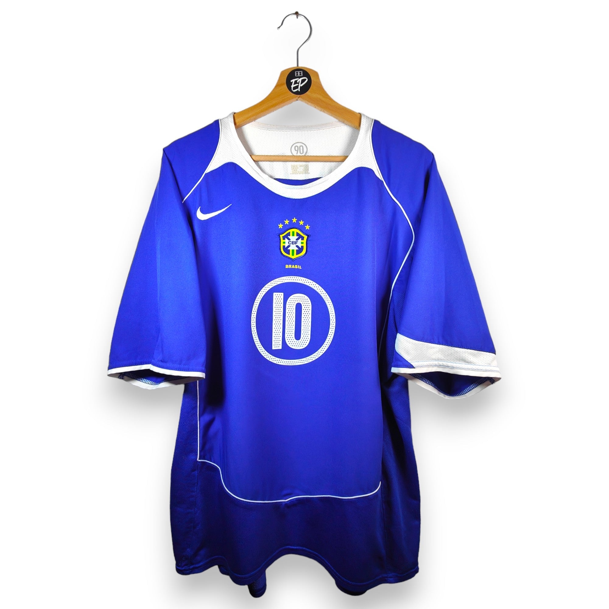 2004 - 06 Brazil Away Shirt Ronaldinho 10 (XL) - Eternal Pitch