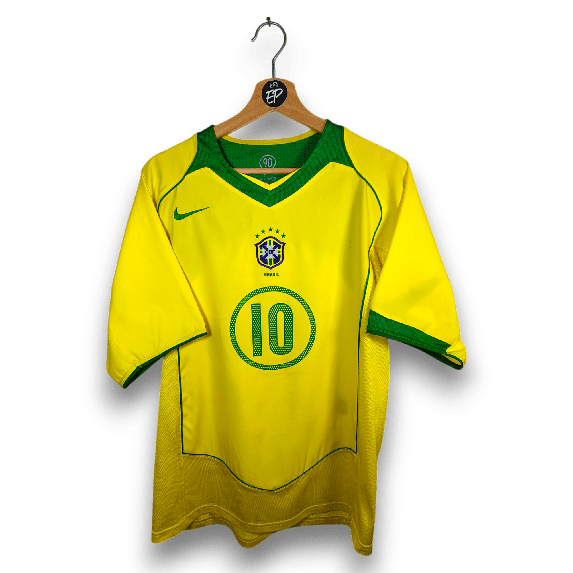 2004 - 06 Brazil Home Shirt Ronaldinho 10 - 9.5/10 - (M) - Eternal Pitch