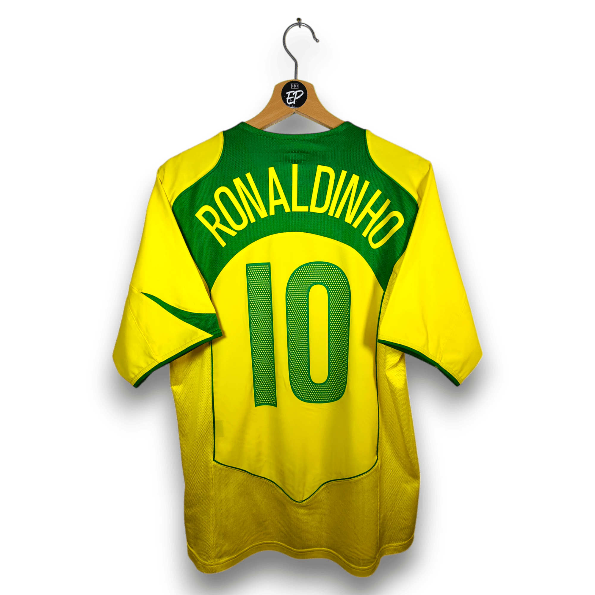 2004 - 06 Brazil Home Shirt Ronaldinho 10 - 9.5/10 - (M) - Eternal Pitch