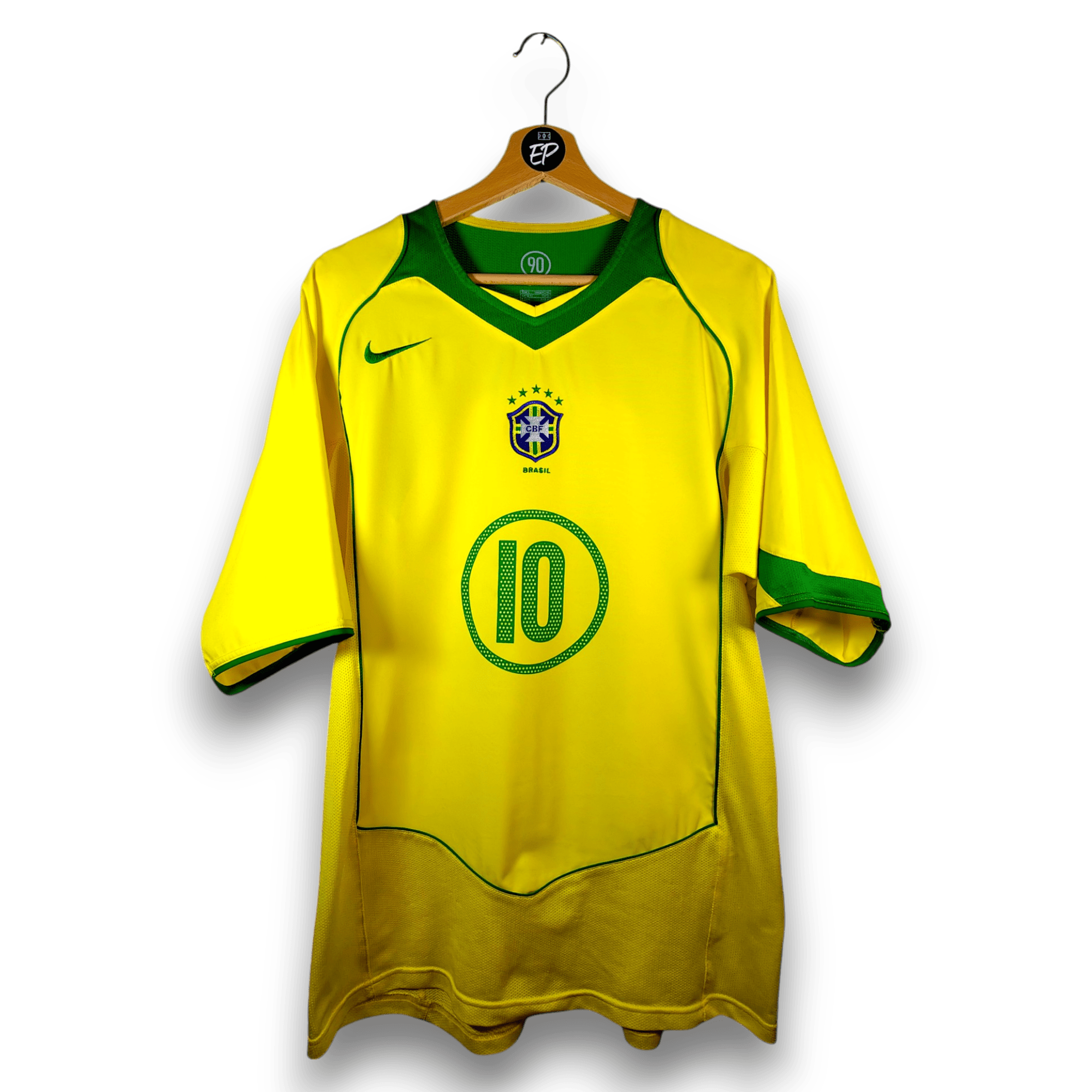 2004 - 06 Brazil Home Shirt Ronaldinho 10 (L) - Eternal Pitch