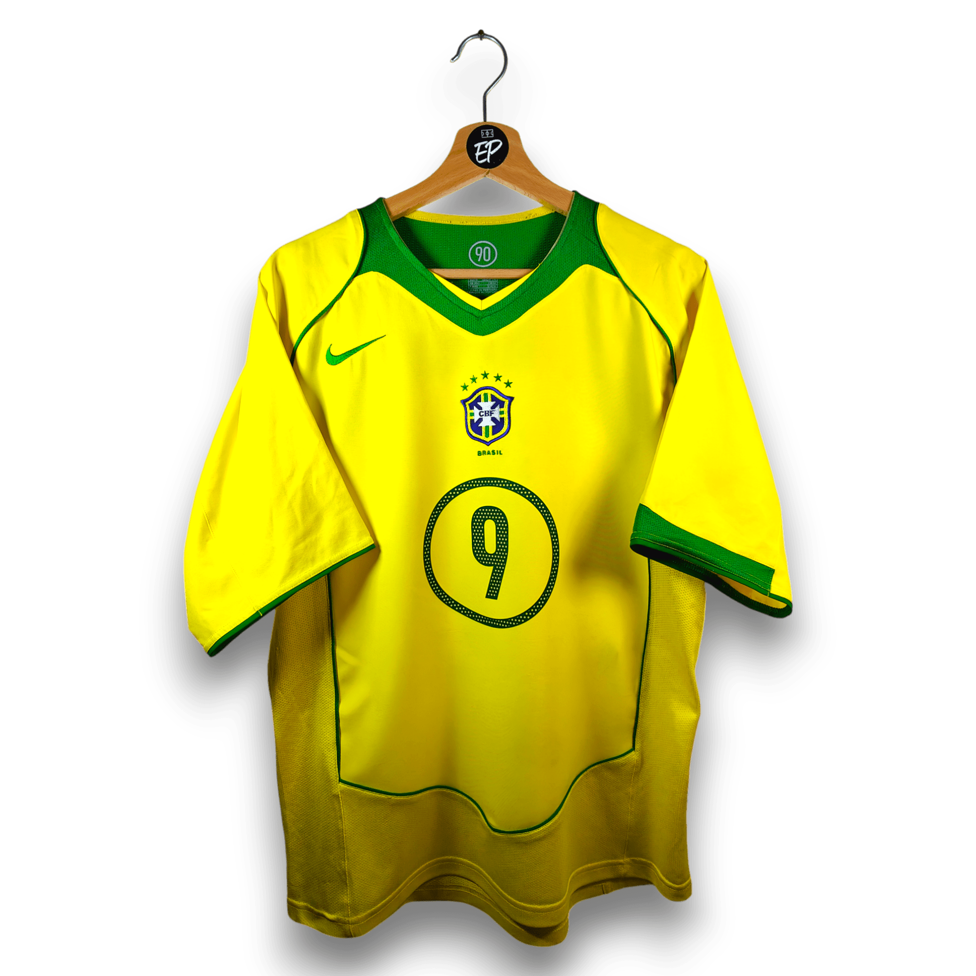2004 - 06 Brazil Home Shirt Ronaldo 9 (M) - Eternal Pitch