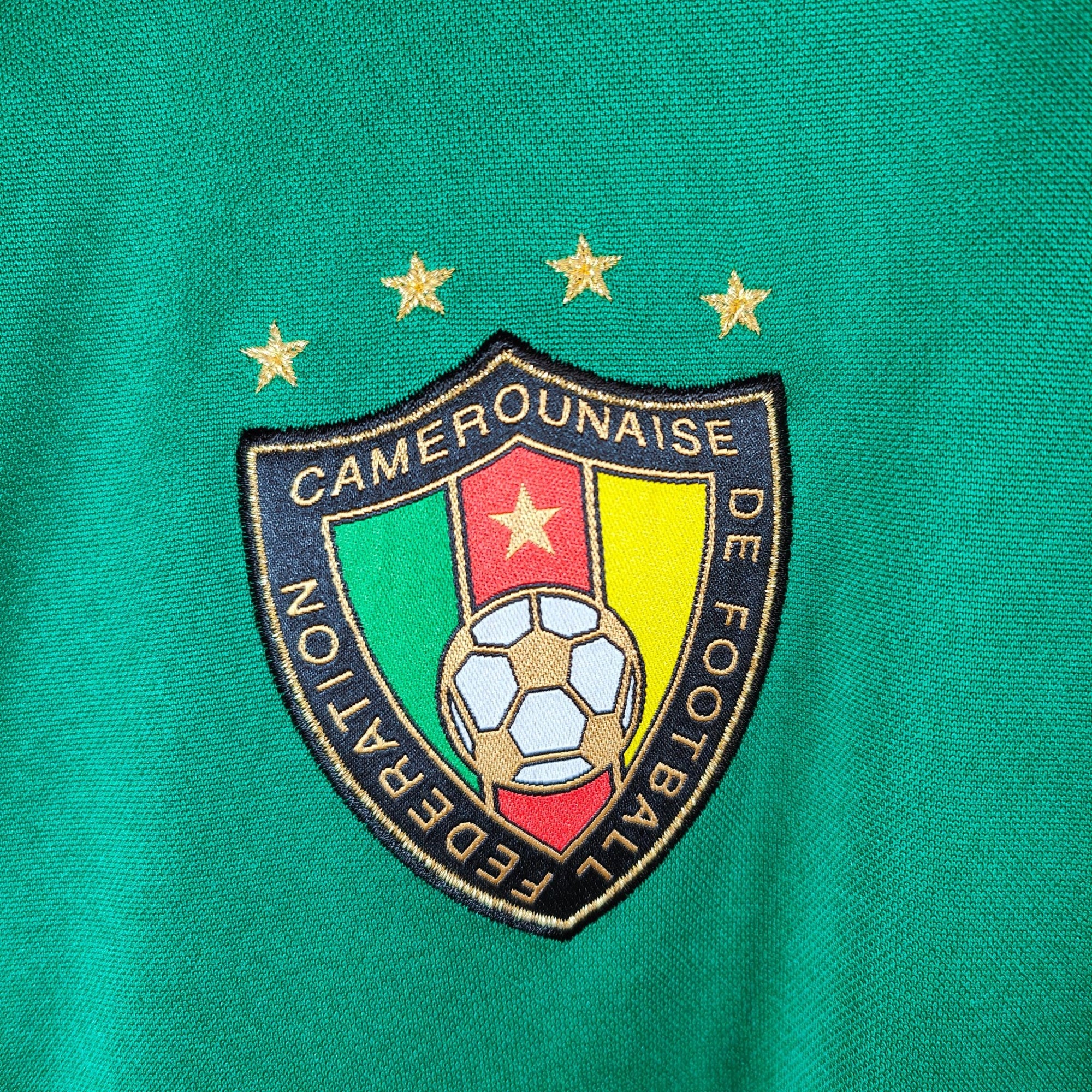 2004 - 06 Cameroon Home Shirt Eto&#39;o 9 - 9/10 - (XL) - Eternal Pitch
