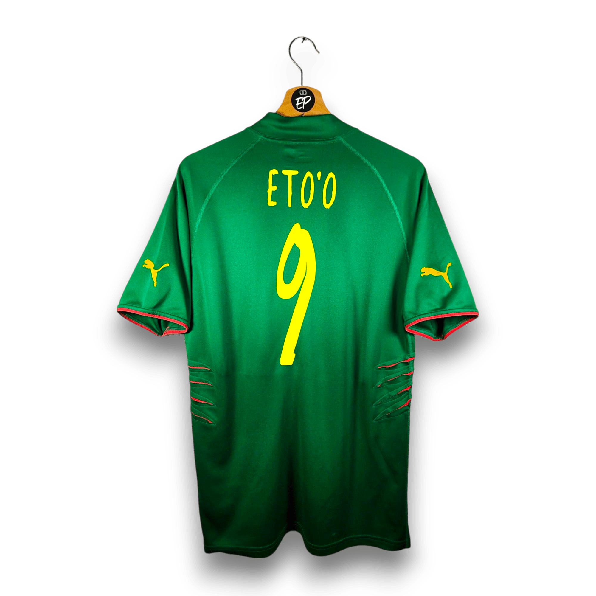 2004 - 06 Cameroon Home Shirt Eto'o 9 (M) - Eternal Pitch