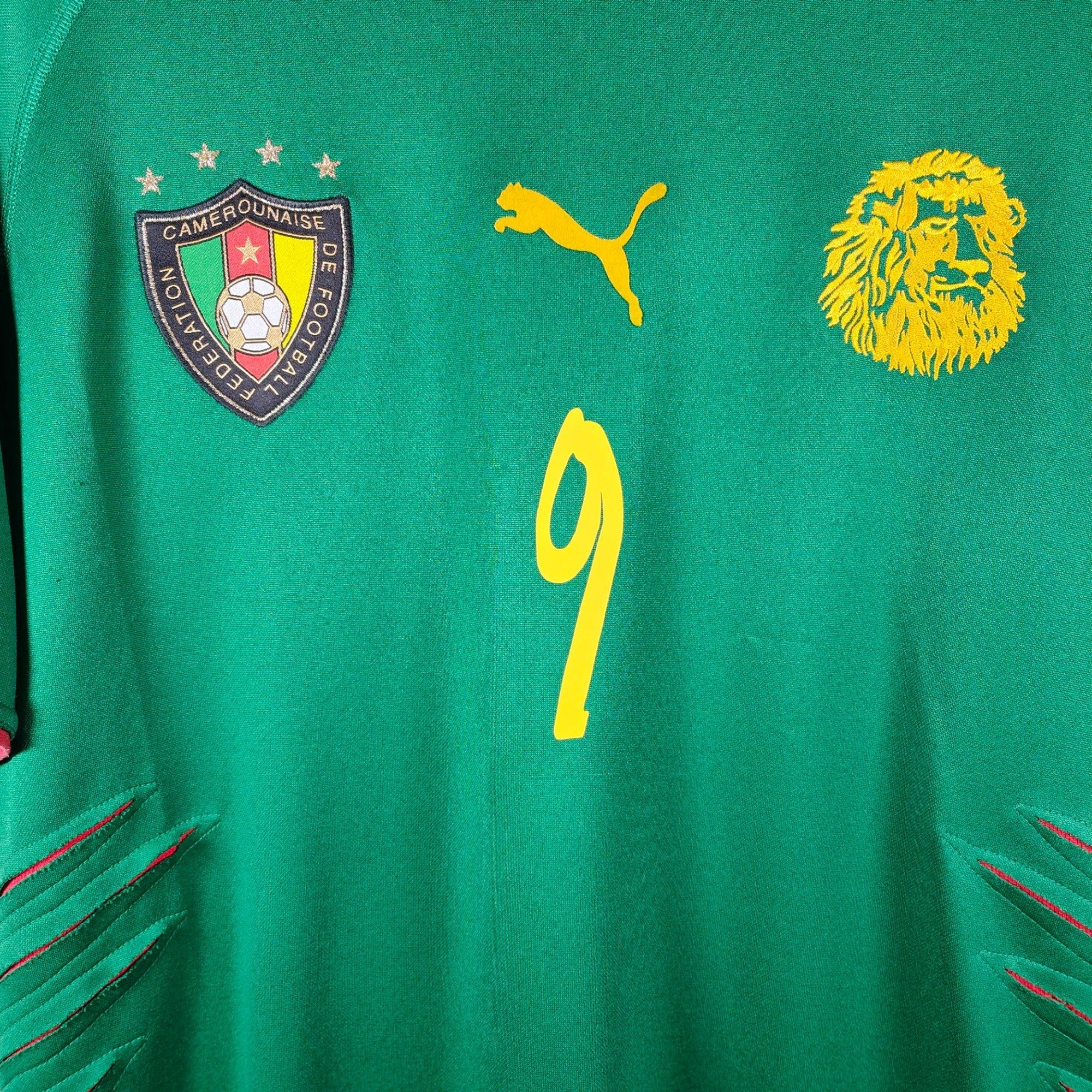 2004 - 06 Cameroon Home Shirt Eto'o 9 (M) - Eternal Pitch