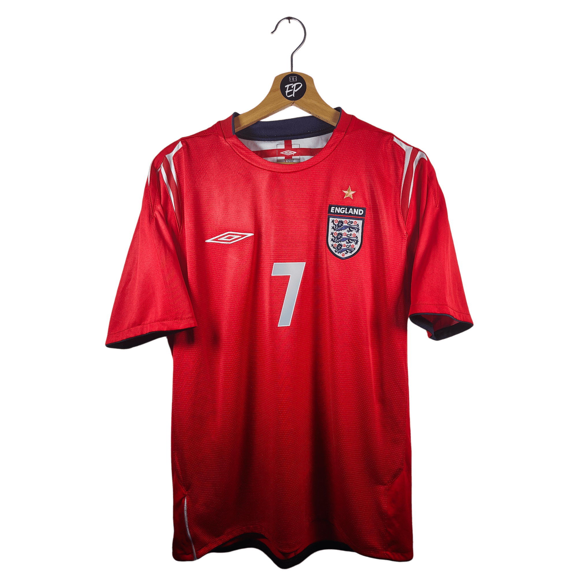 2004 - 06 England Away Shirt Beckham 7 - 7.5/10 - (M) - Eternal Pitch