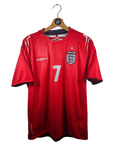 2004 - 06 England Away Shirt Beckham 7 - 7.5/10 - (M) - Eternal Pitch