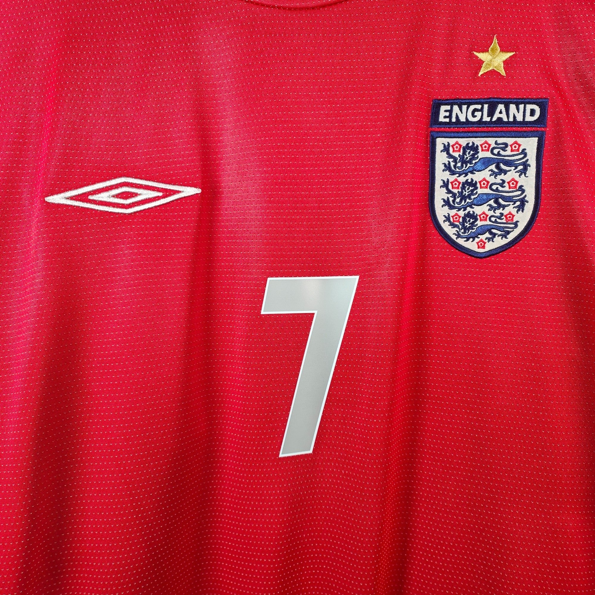 2004 - 06 England Away Shirt Beckham 7 - 7.5/10 - (M) - Eternal Pitch