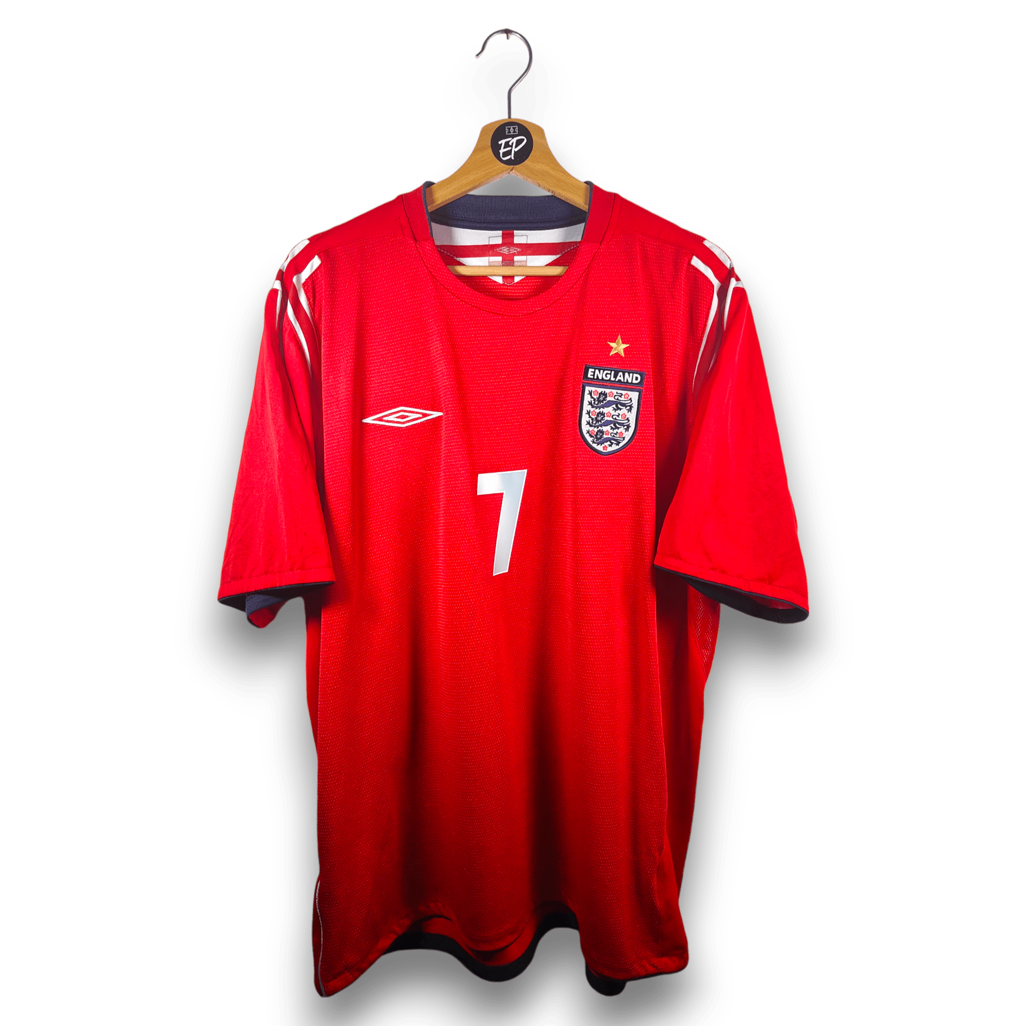2004 - 06 England Away Shirt Beckham 7 - 7.5/10 - (XL) - Eternal Pitch