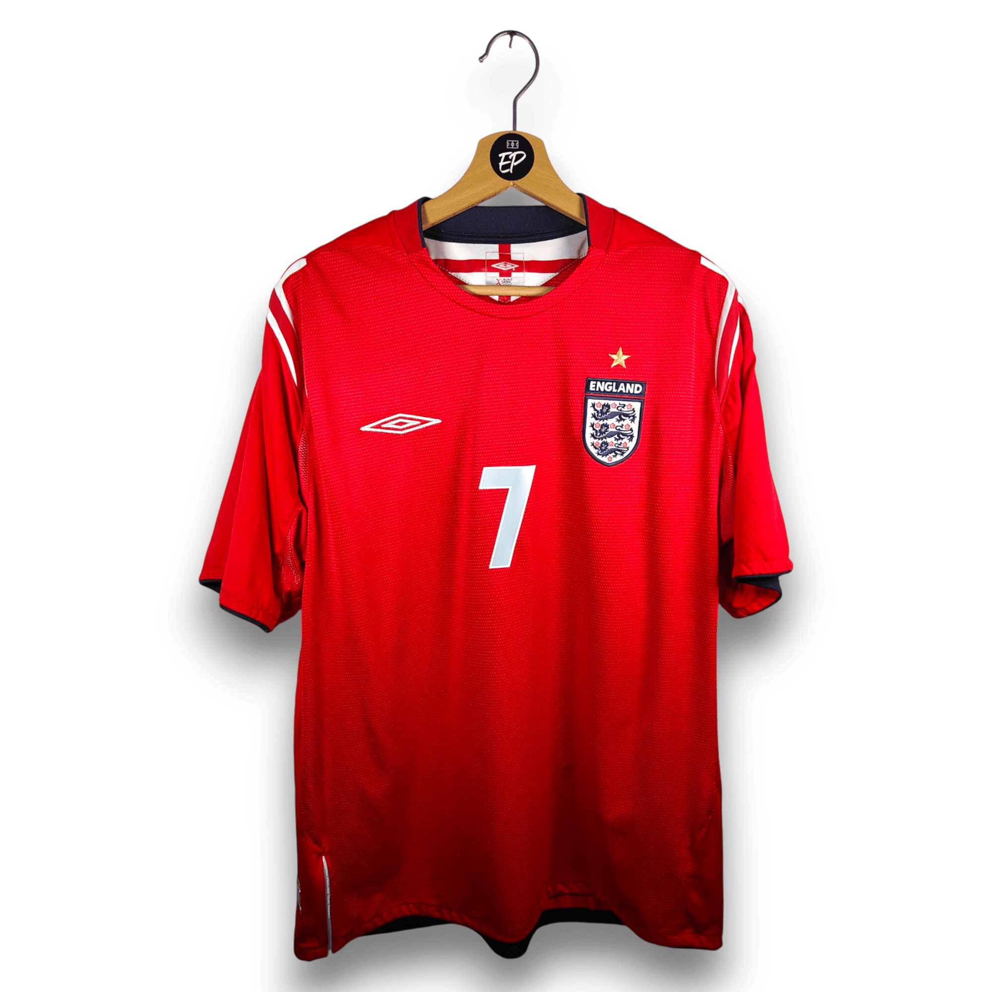 2004 - 06 England Away Shirt Beckham 7 - 8.5/10 - (XL) - Eternal Pitch
