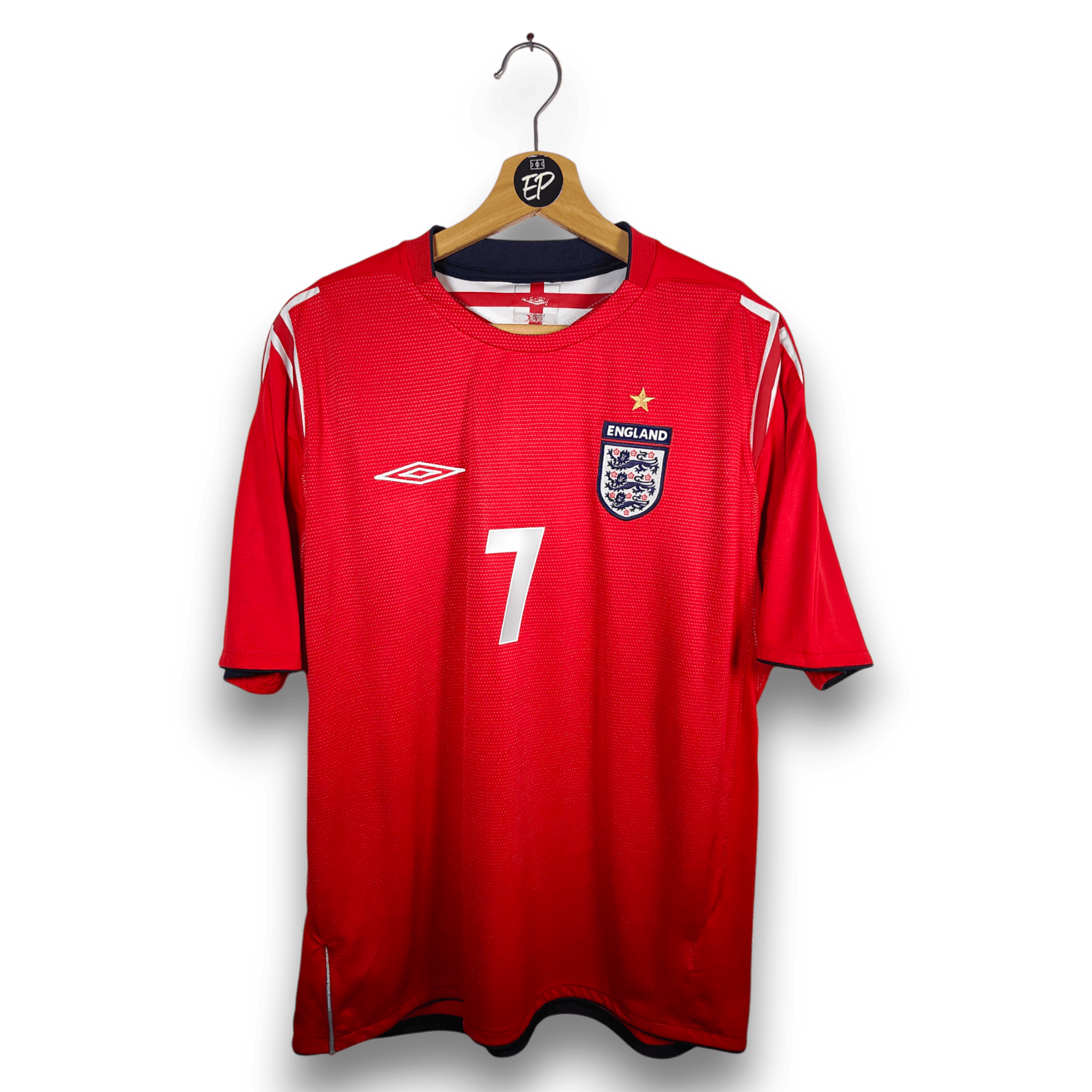 2004 - 06 England Away Shirt Beckham 7 - 9/10 - (L) - Eternal Pitch