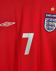 2004 - 06 England Away Shirt Beckham 7 - 9/10 - (XL) - Eternal Pitch