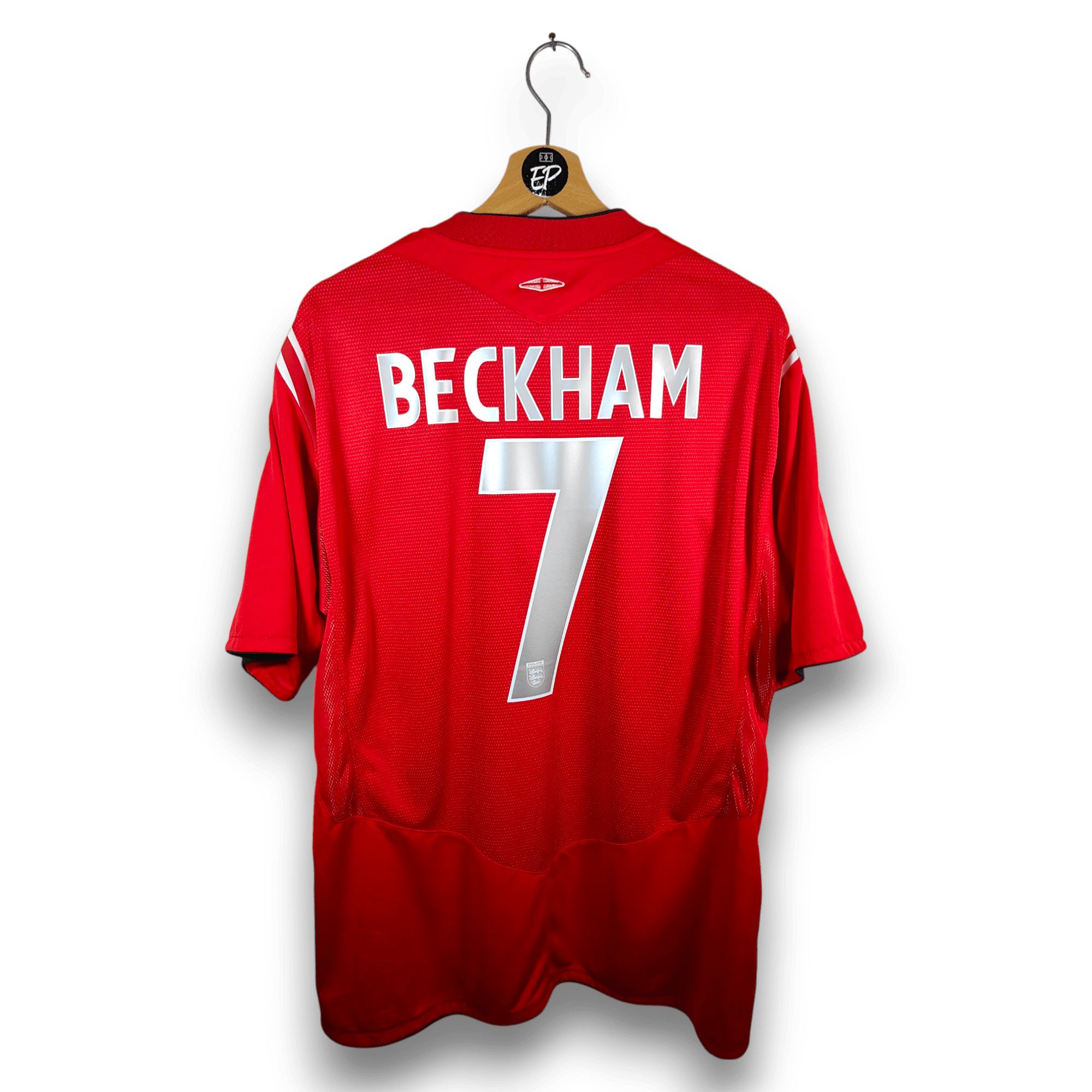 2004 - 06 England Away Shirt Beckham 7 - 9/10 - (XL) - Eternal Pitch