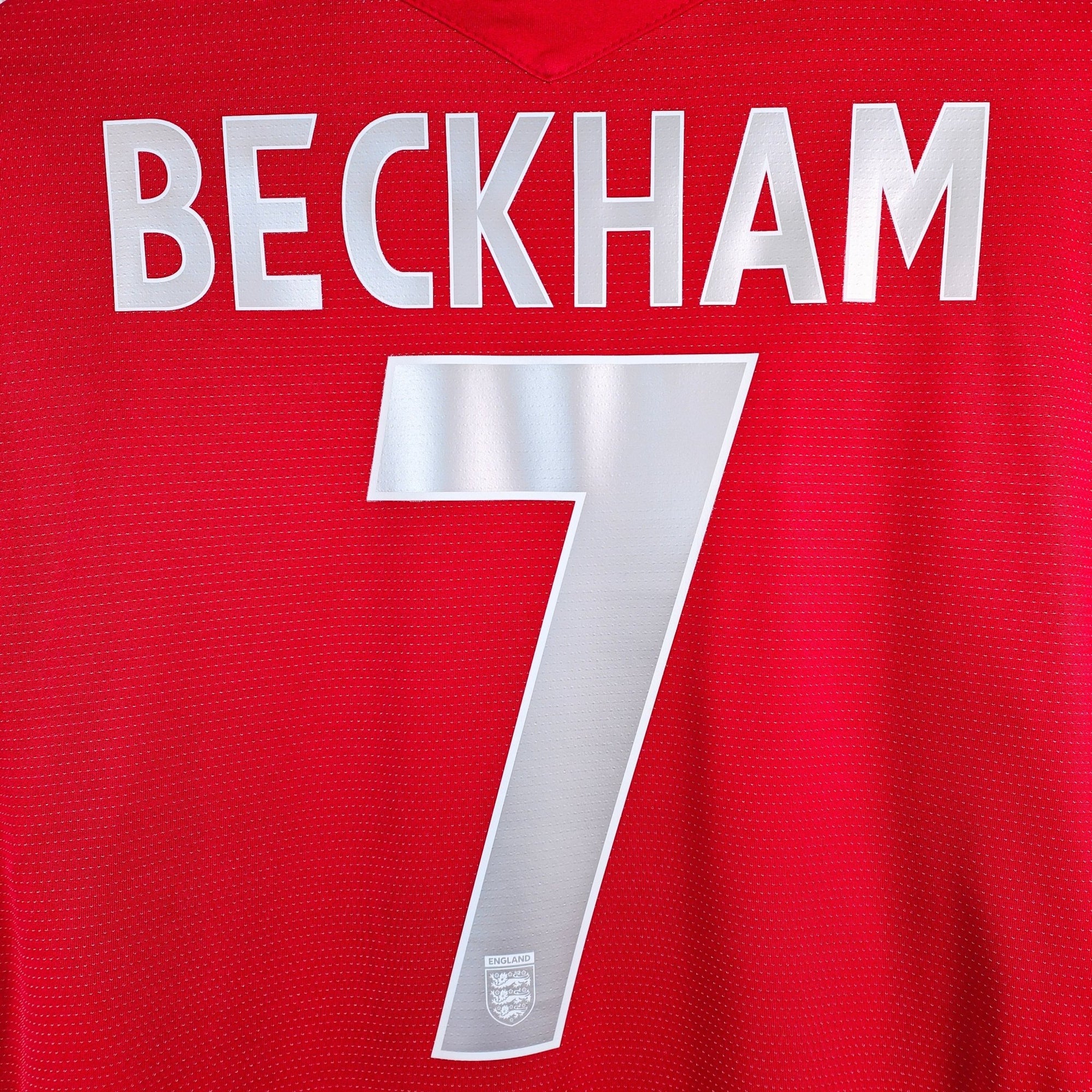 2004 - 06 England Away Shirt Beckham 7 - 9/10 - (XL) - Eternal Pitch