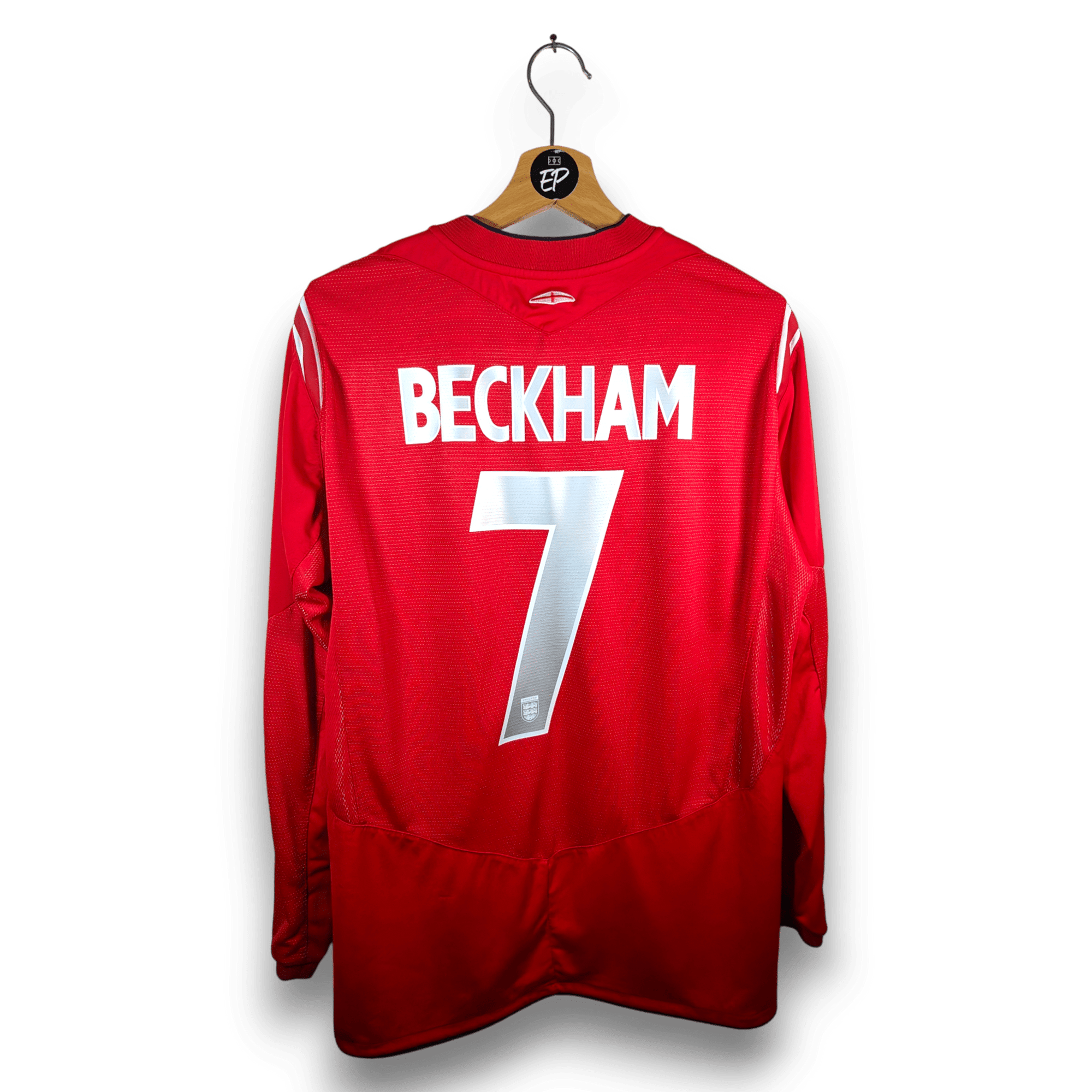 2004 - 06 England Away Shirt Beckham LS 7 - 8/10 - (L) - Eternal Pitch