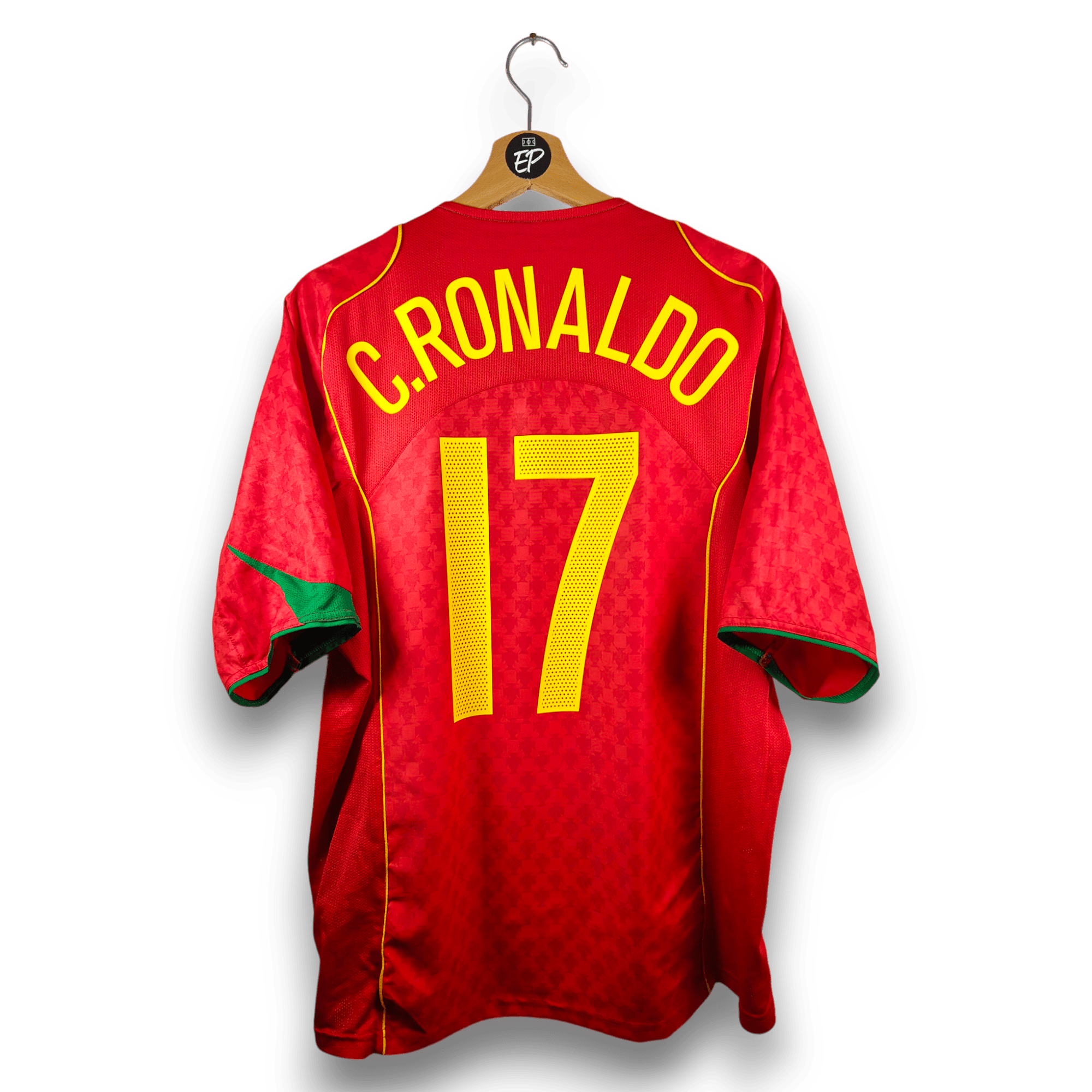 2004 - 06 Portugal Home Shirt Cristiano Ronaldo 17 - 9/10 - (L) - Eternal Pitch