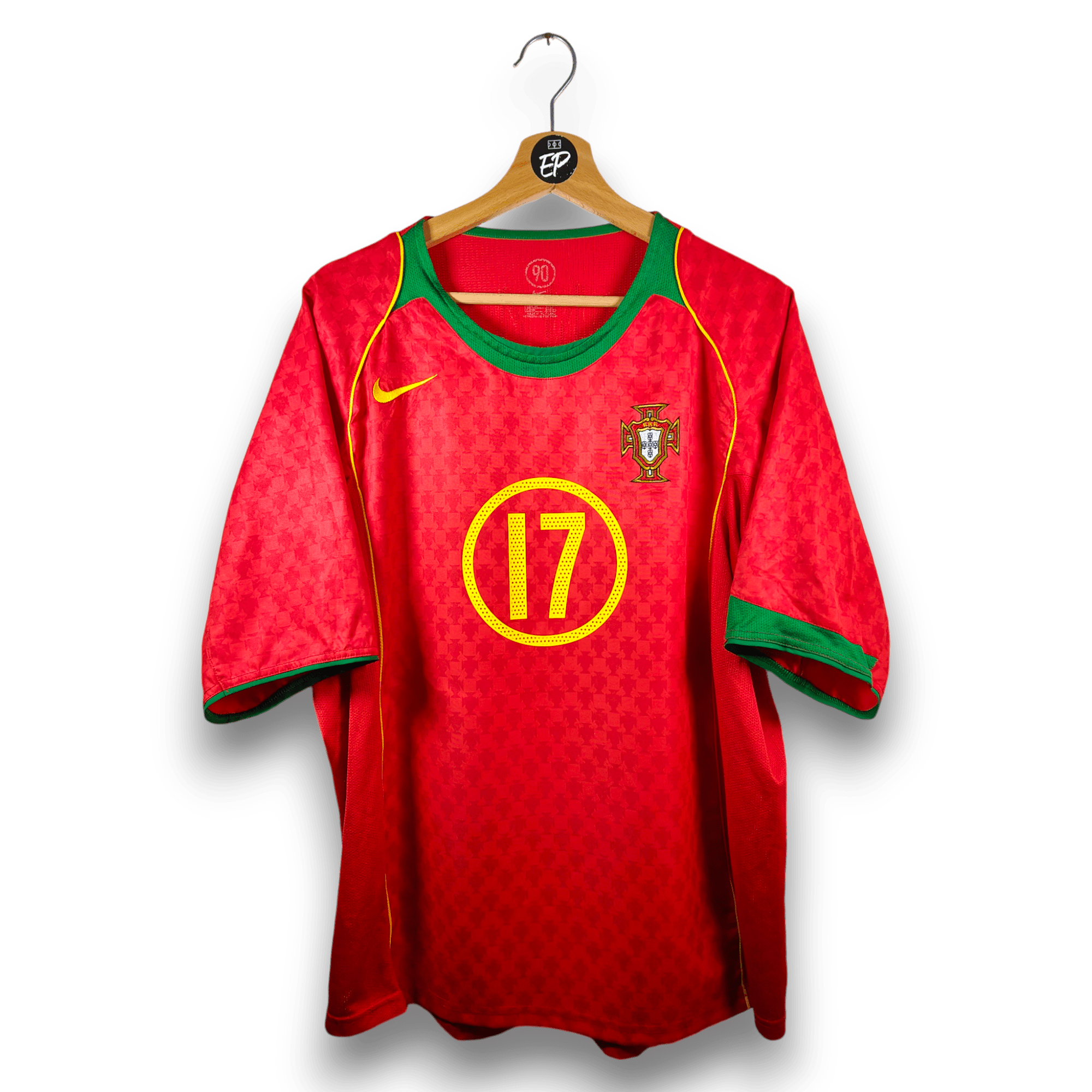 2004 - 06 Portugal Home Shirt Cristiano Ronaldo 17 - 9/10 - (L) - Eternal Pitch