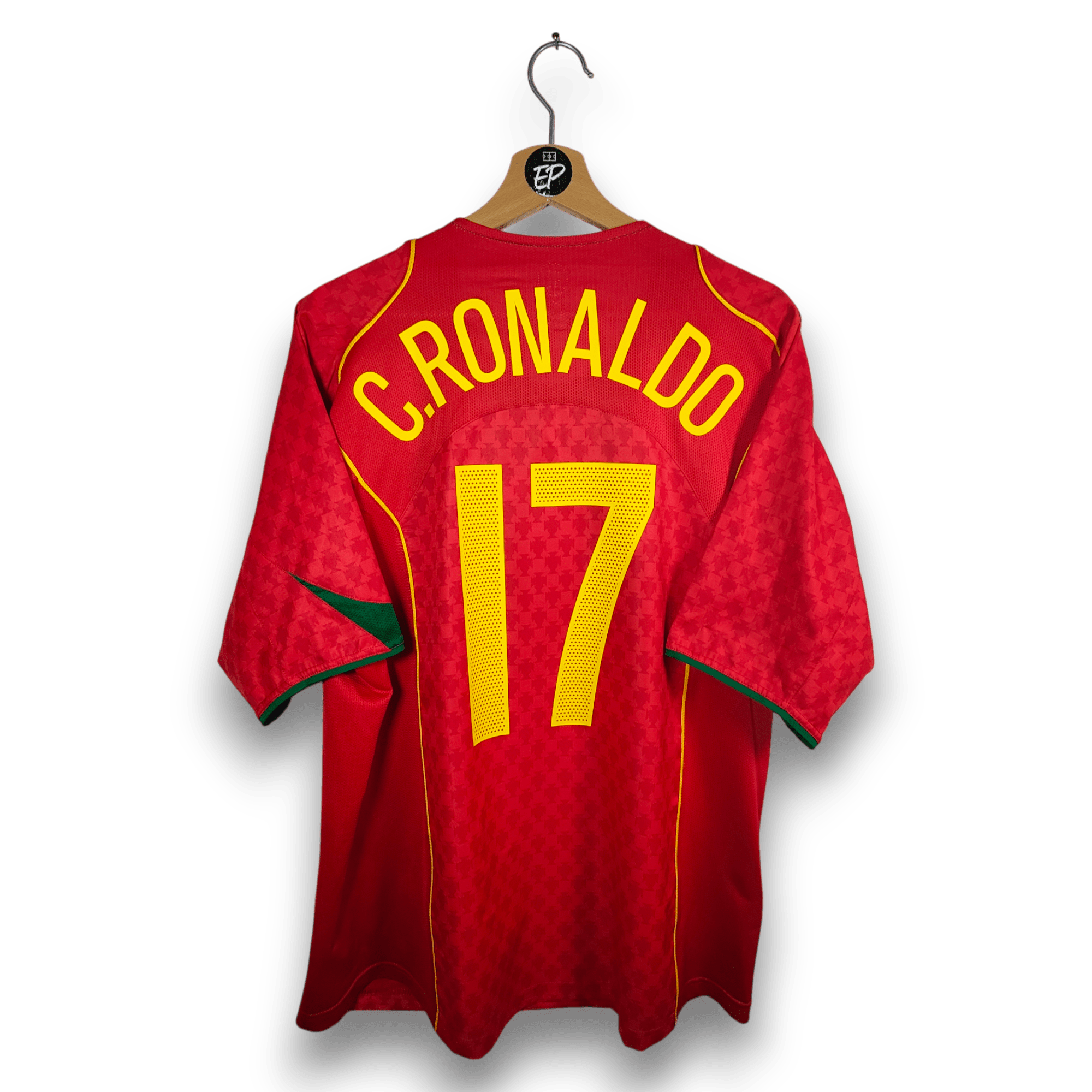 2004 - 06 Portugal Home Shirt Cristiano Ronaldo 17 - 9.5/10 - (L) - Eternal Pitch